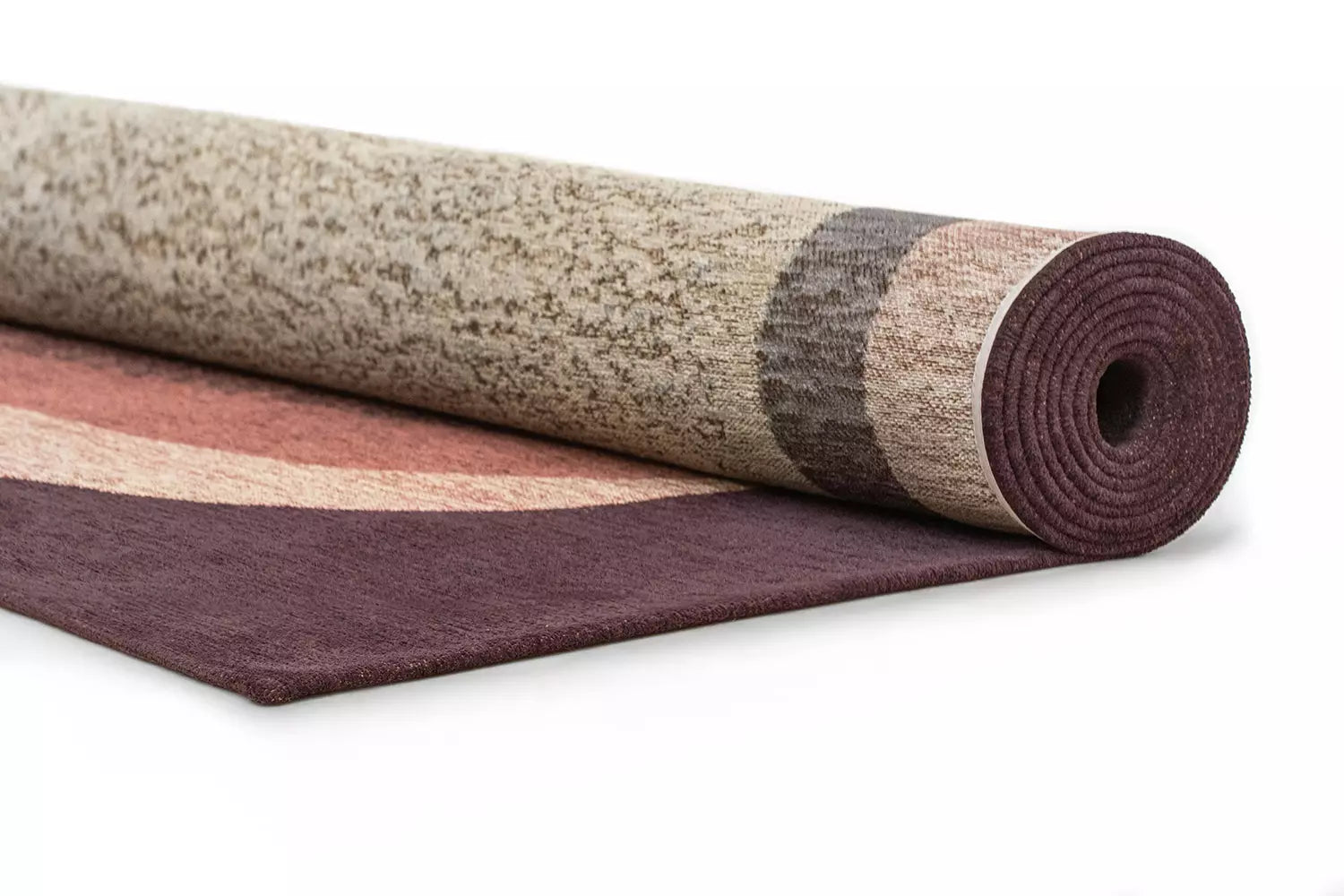 Vloerkleed MARBLE paars met roze en beige