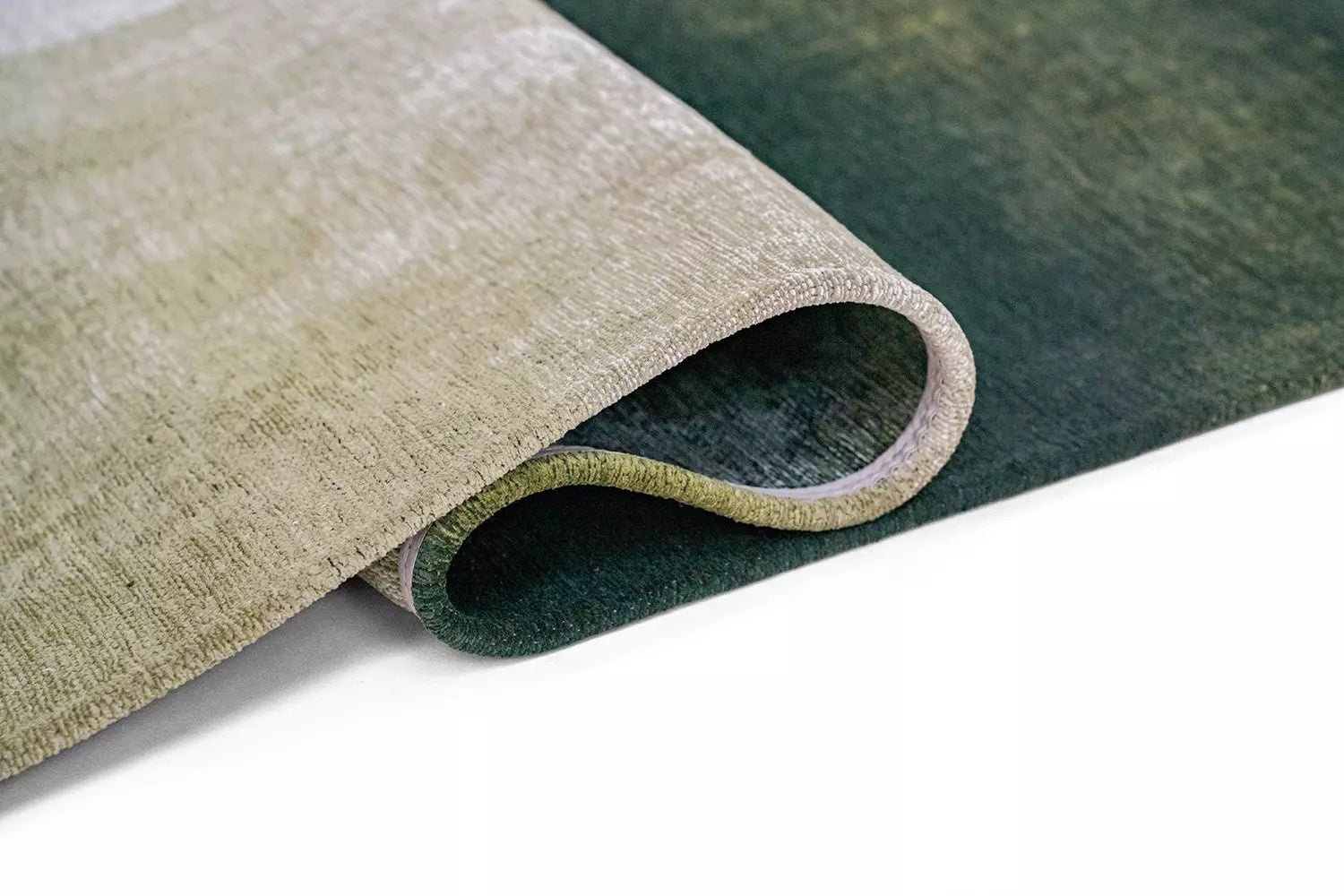 Vloerkleed SENDAI groen met wit
