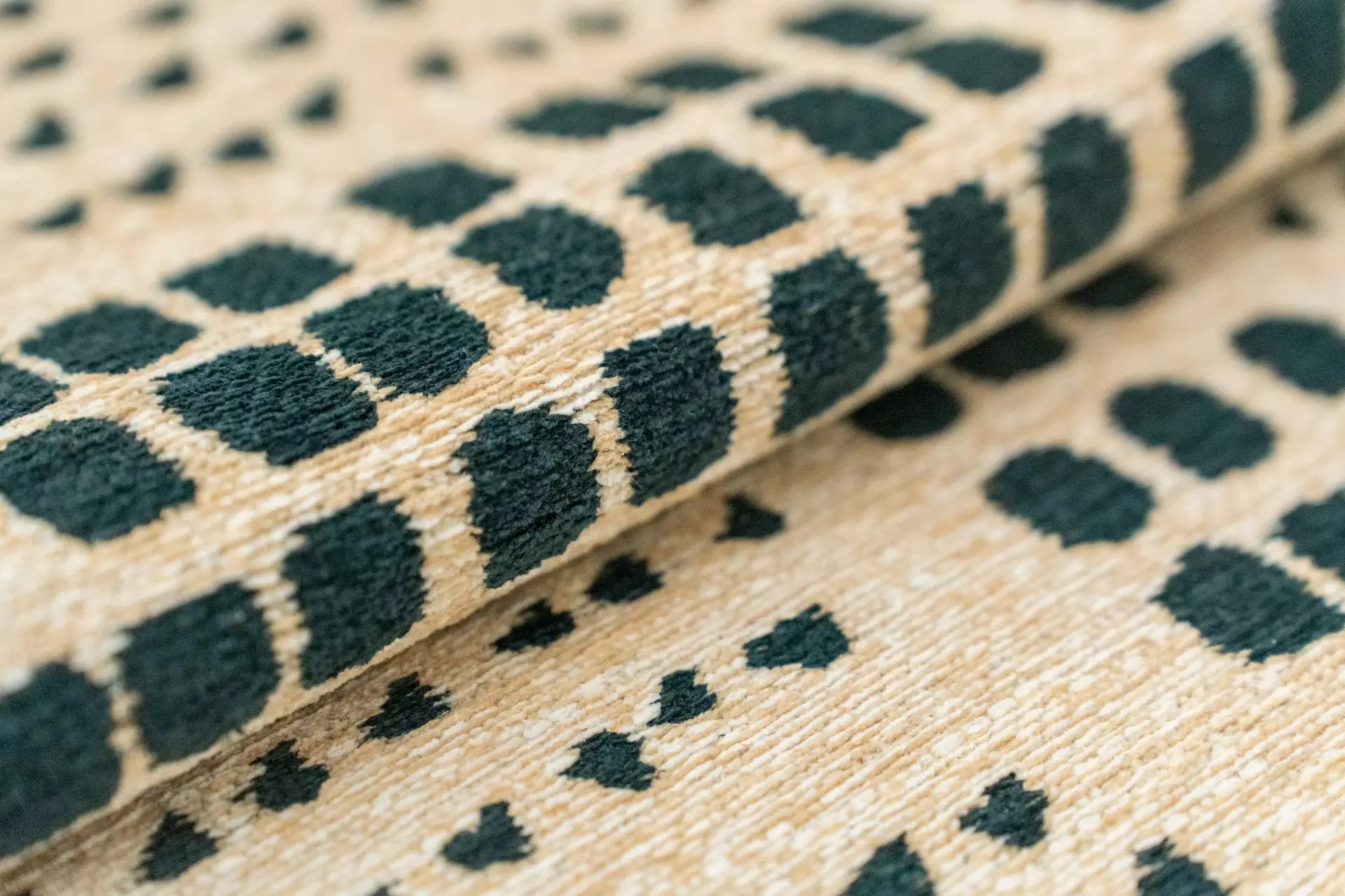 Beige ZEN tapijt met groen