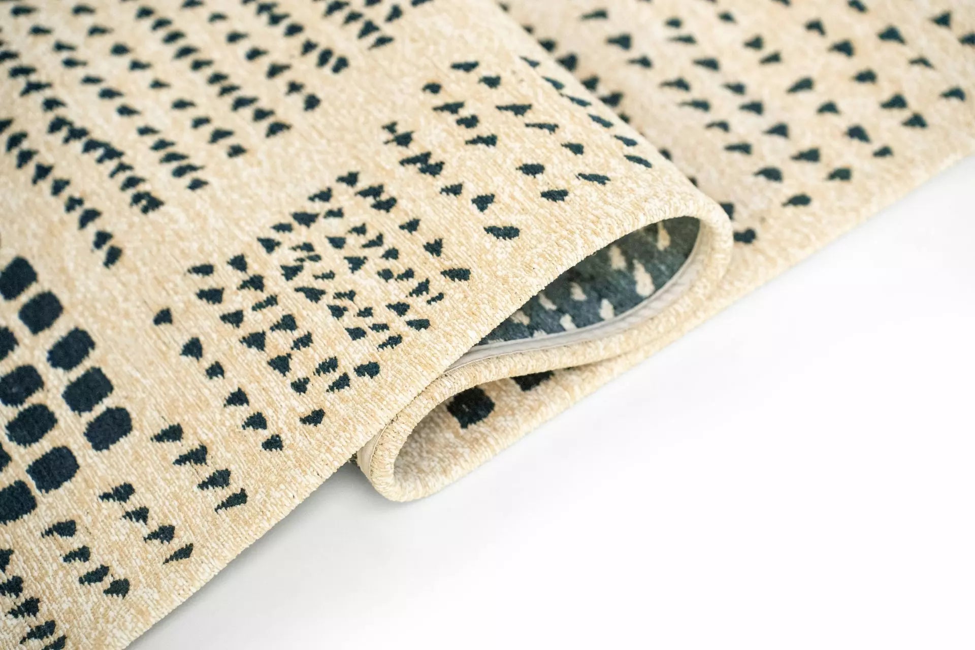 Beige ZEN tapijt met groen