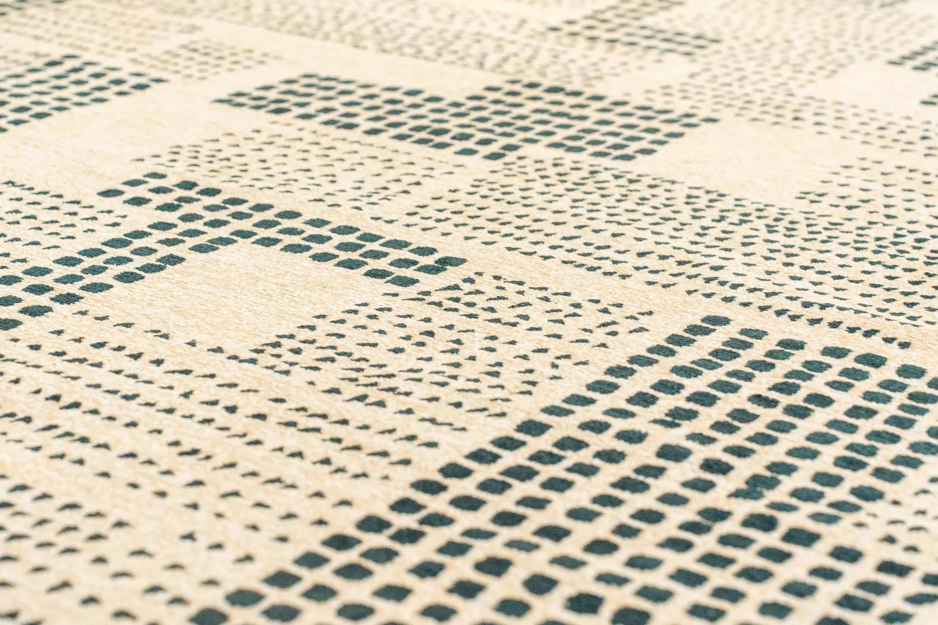 Beige ZEN tapijt met groen