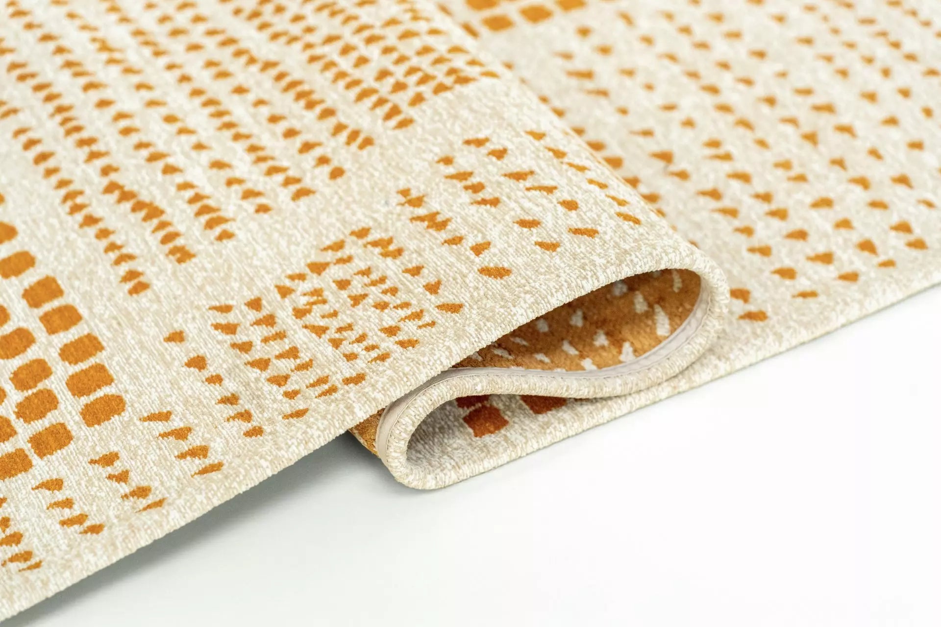 Beige ZEN tapijt met geel