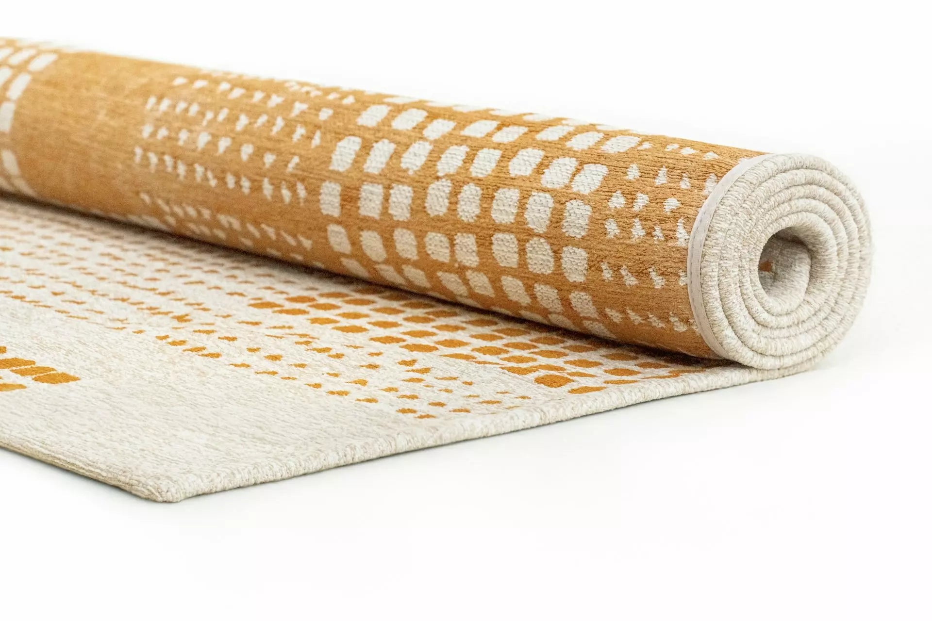 Beige ZEN tapijt met geel
