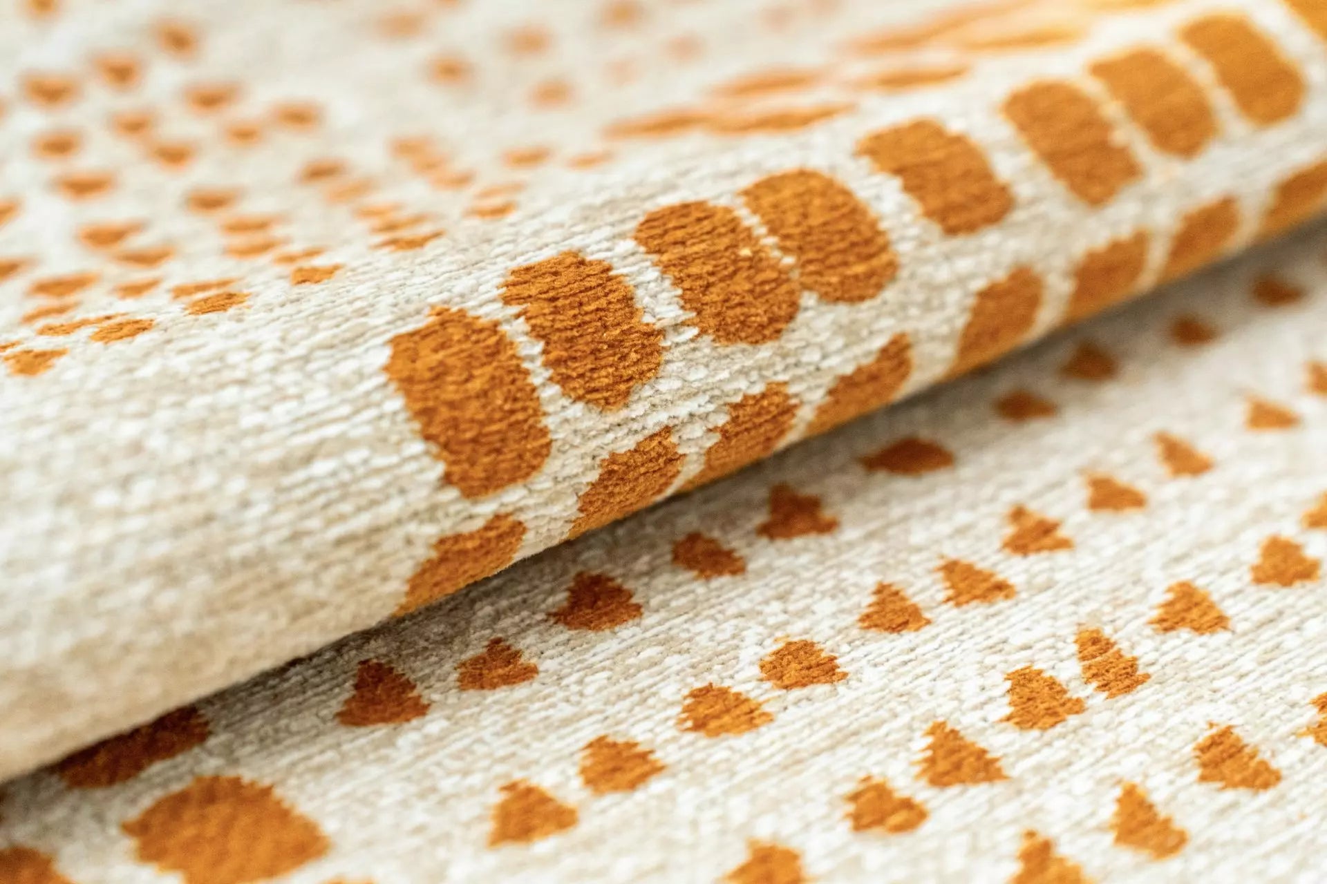 Beige ZEN tapijt met geel