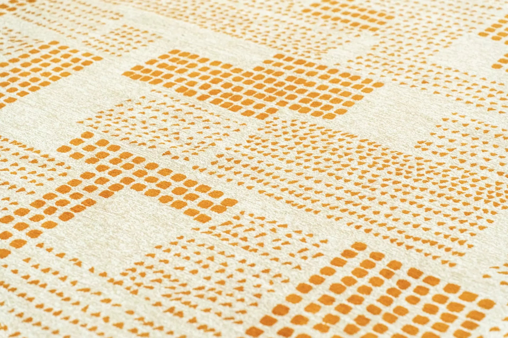 Beige ZEN tapijt met geel