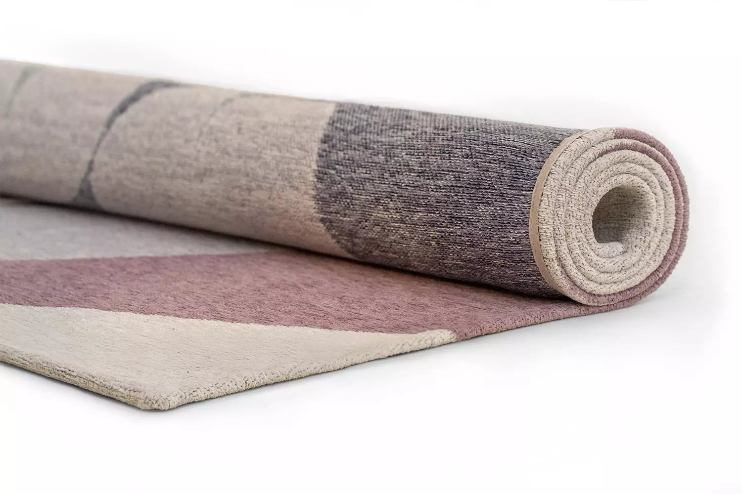 STONES Purple Rug with Black and White
