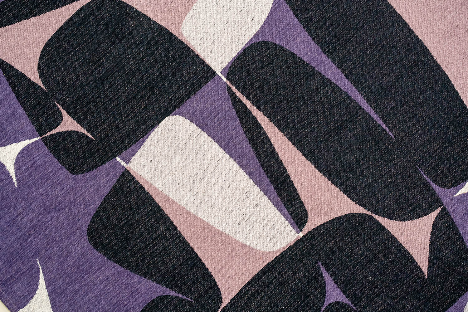 STONES Purple Rug with Black and White