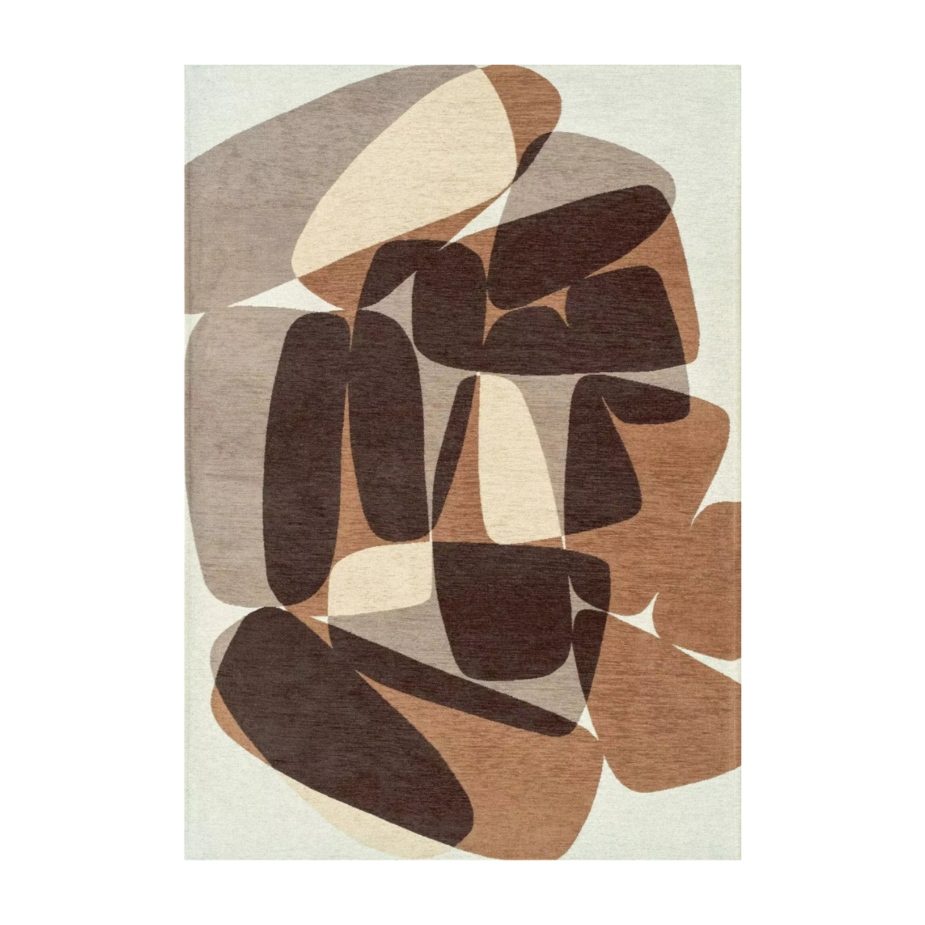 Teppich STONES beige mit braunem und kaffeefarbenem