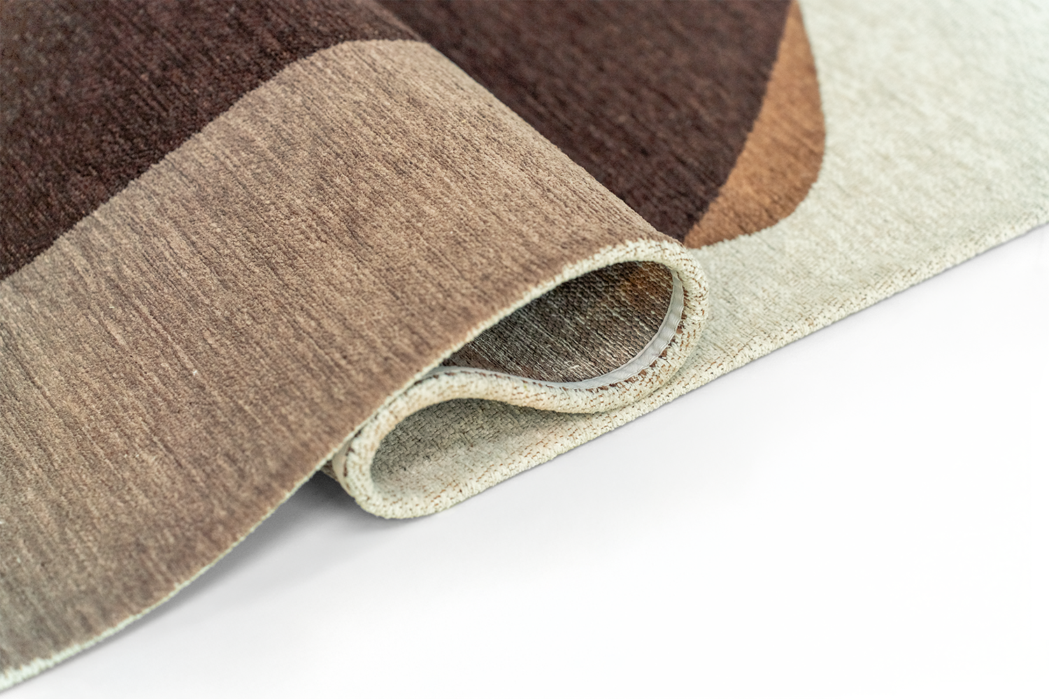 Teppich STONES beige mit braunem und kaffeefarbenem