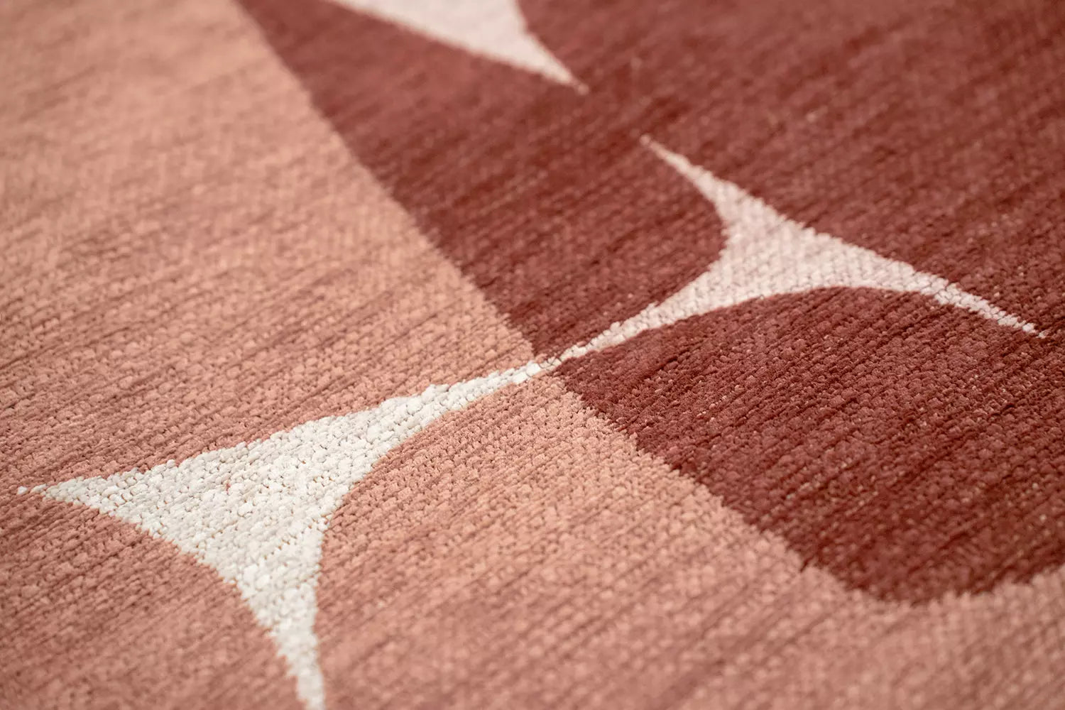 Vloerkleed STONES beige met roze en bordeaux