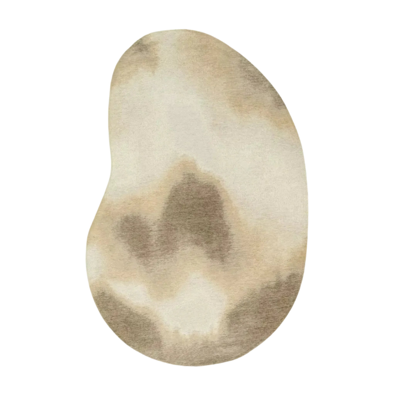 Dywan owalny AQUARELLE LEAF kremowy z beżowym – Louis de Poortere