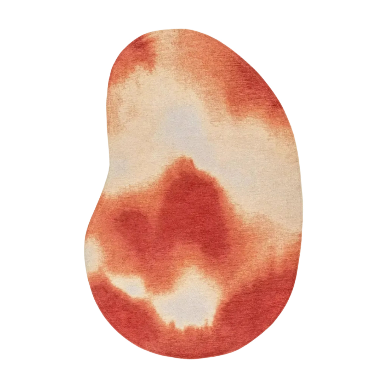 Dywan owalny AQUARELLE LEAF czerwony z pomarańczowym – Louis de Poortere
