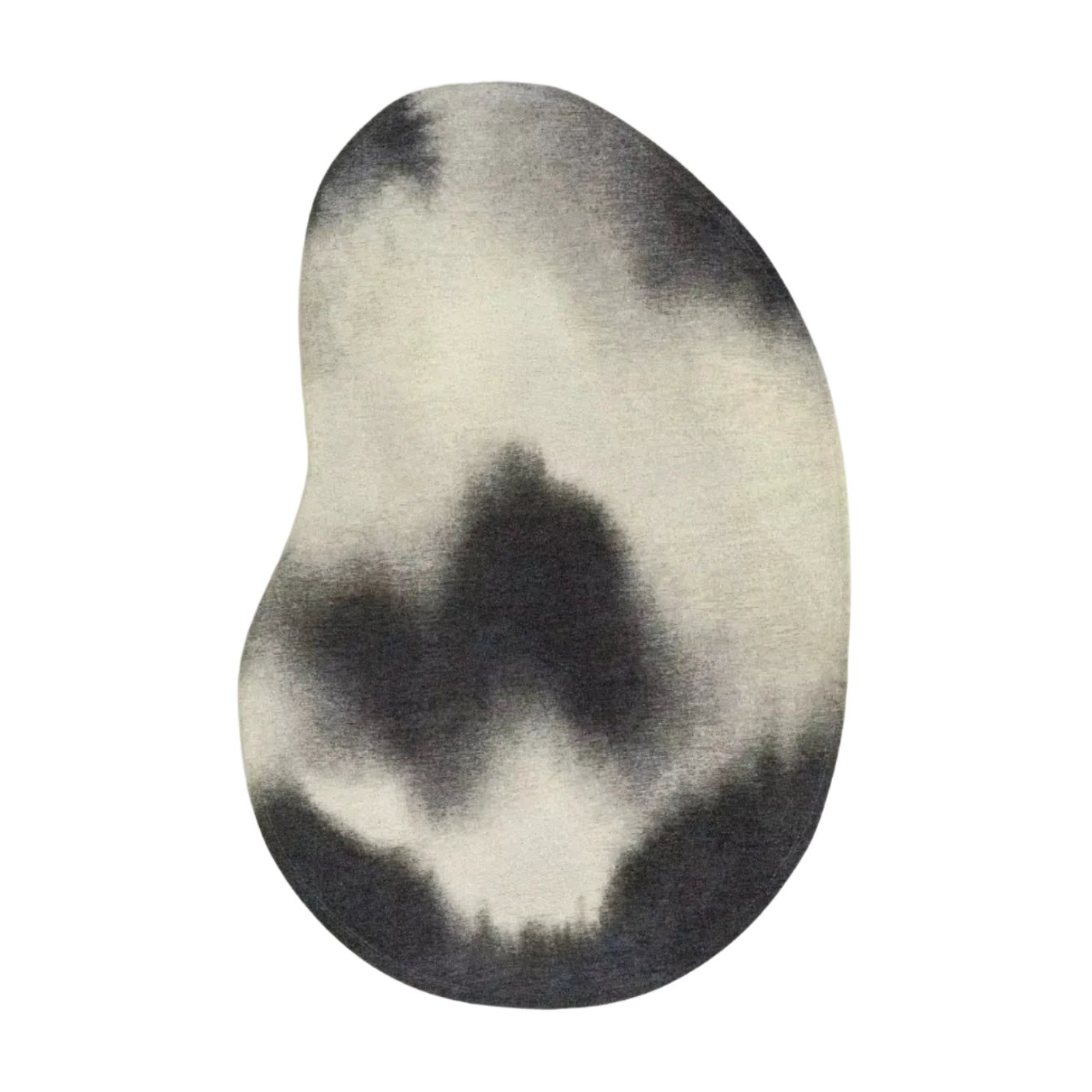 Dywan owalny AQUARELLE LEAF czarny z beżowym – Louis de Poortere