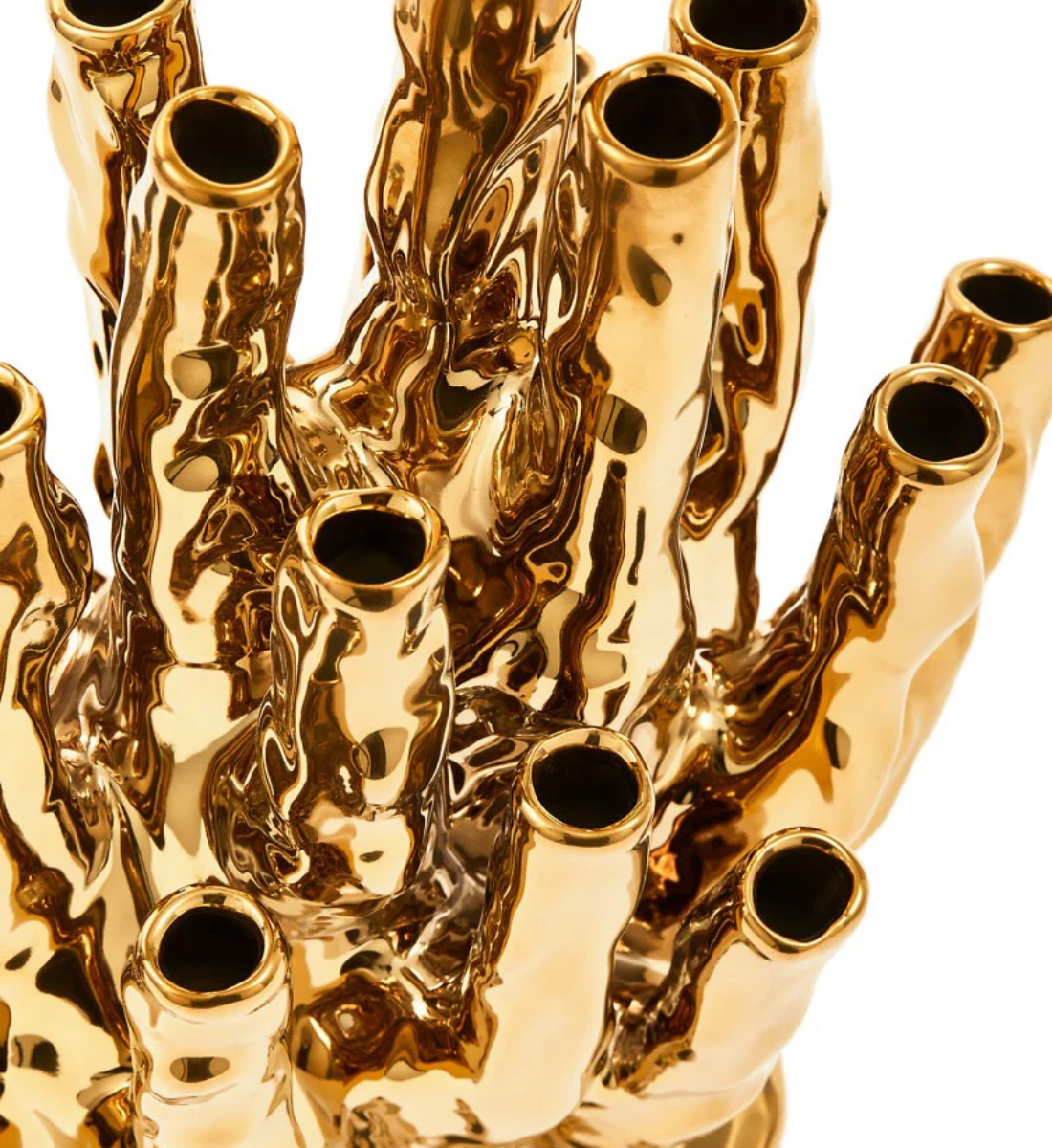 CORAL Vase 20-TULIPS gold