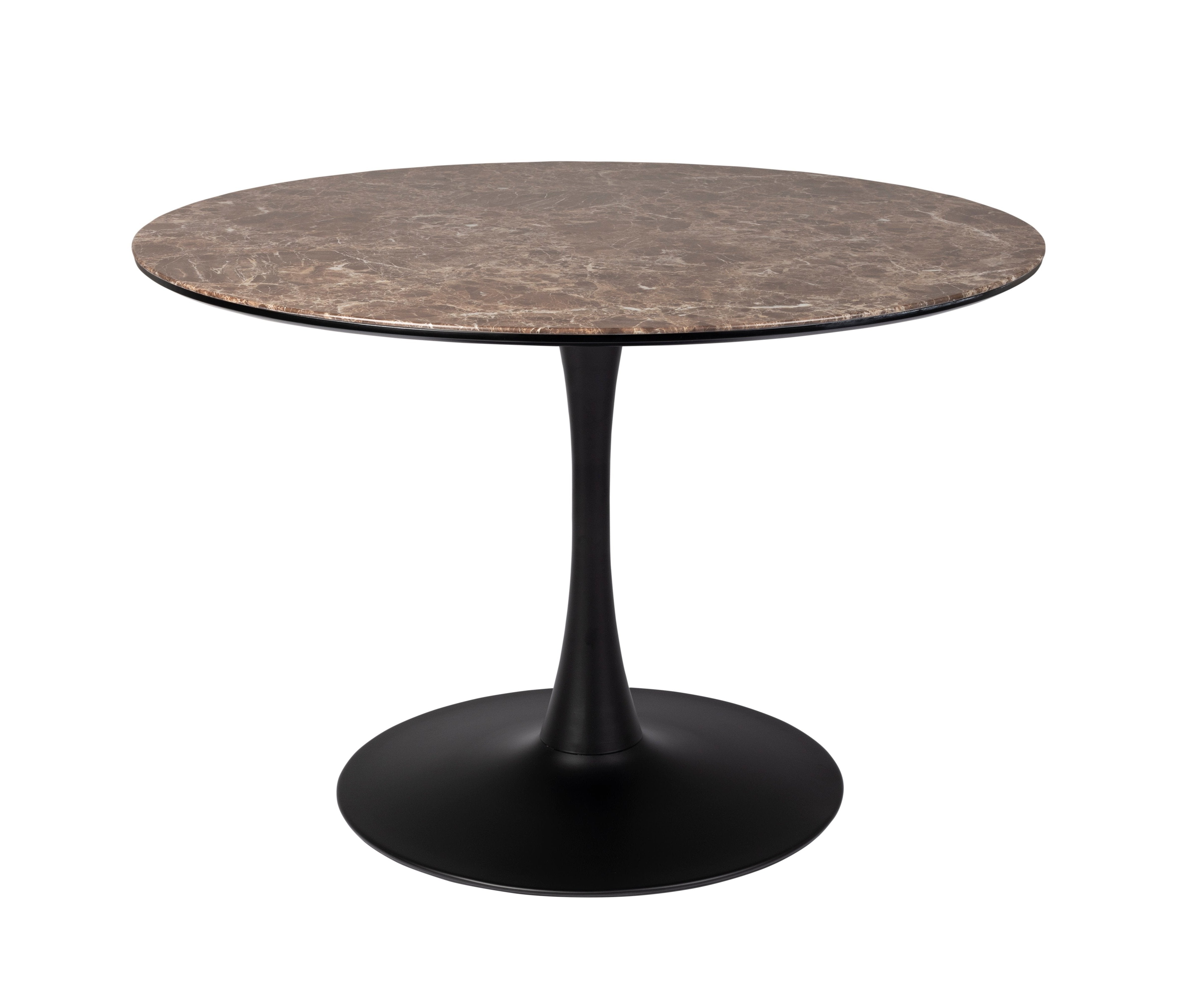 Ronde tafel MARU bruin met zwarte voet