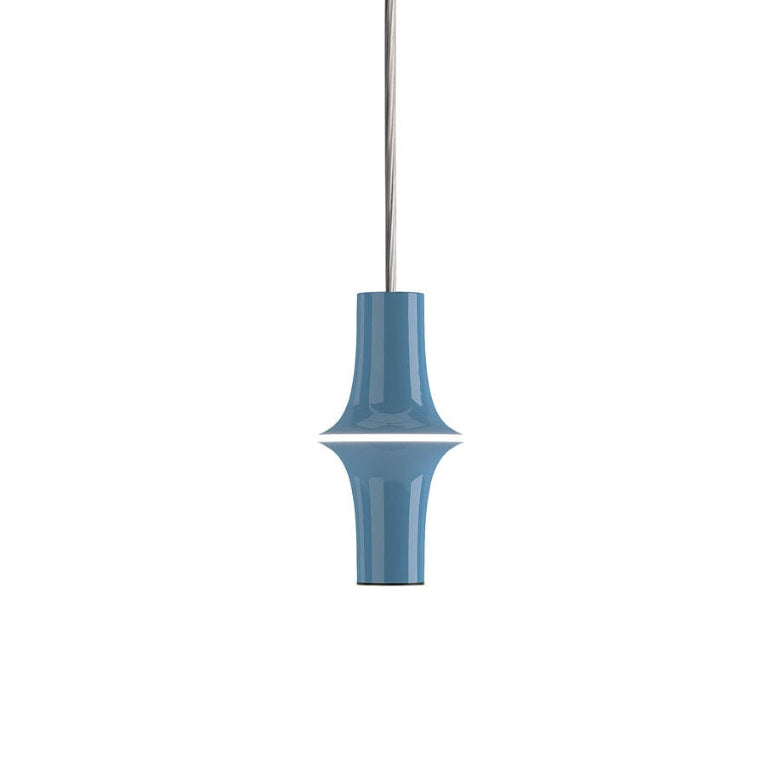 AVRO elongated pendant lamp in shimmering blue