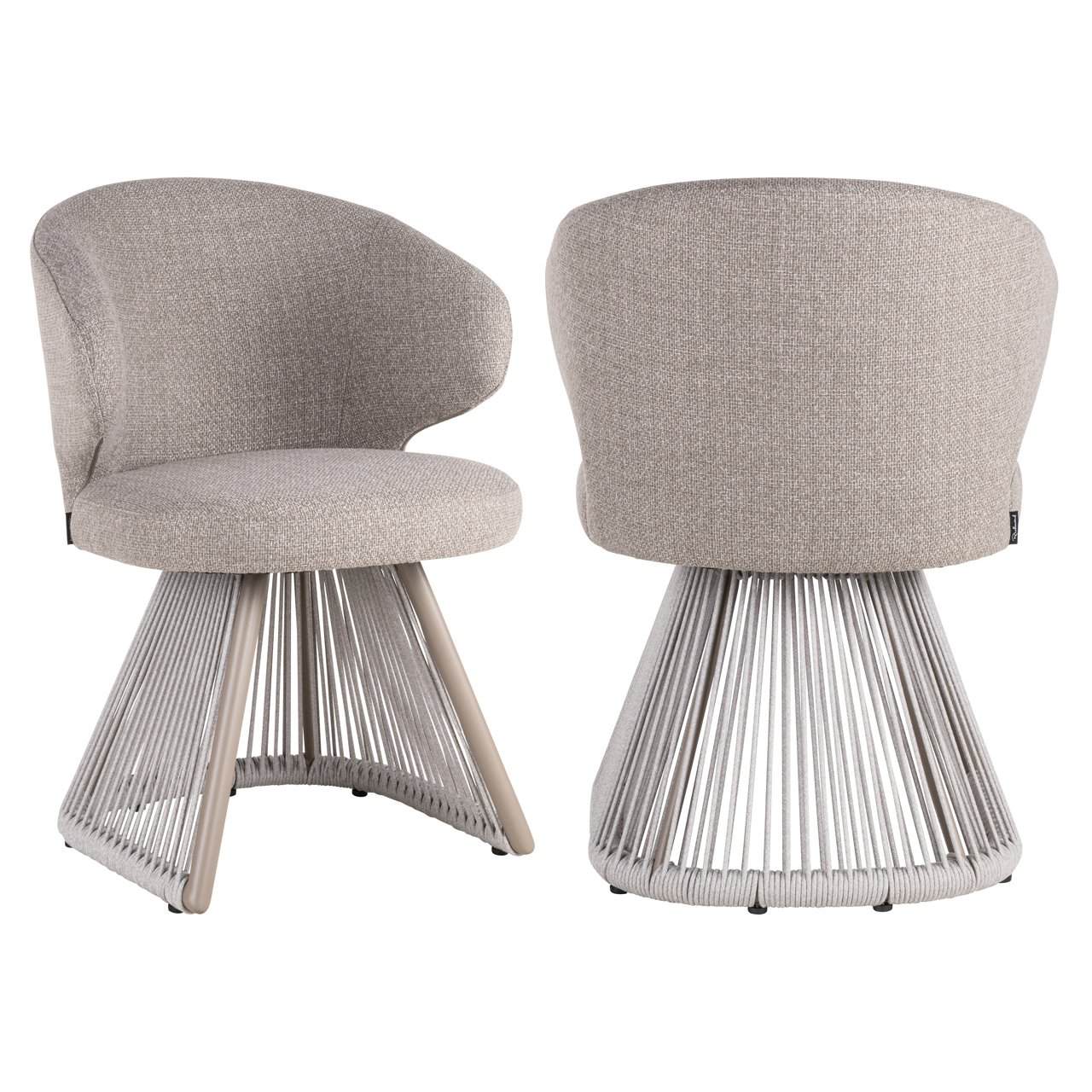 Außenstuhl NUBA grau-beige