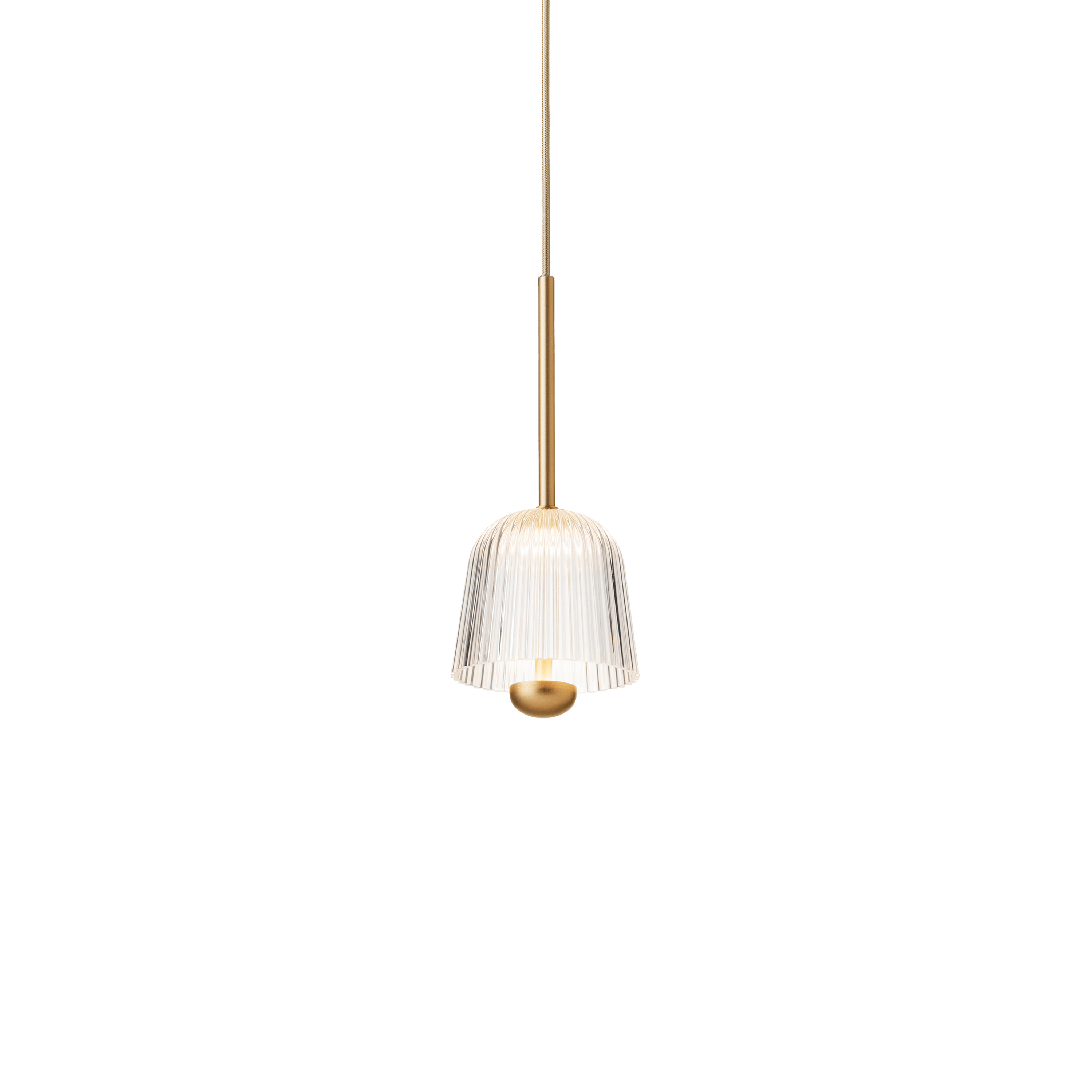 Lampa wisząca ASTEEA złoty z transparentnym – styl minimalistyczny