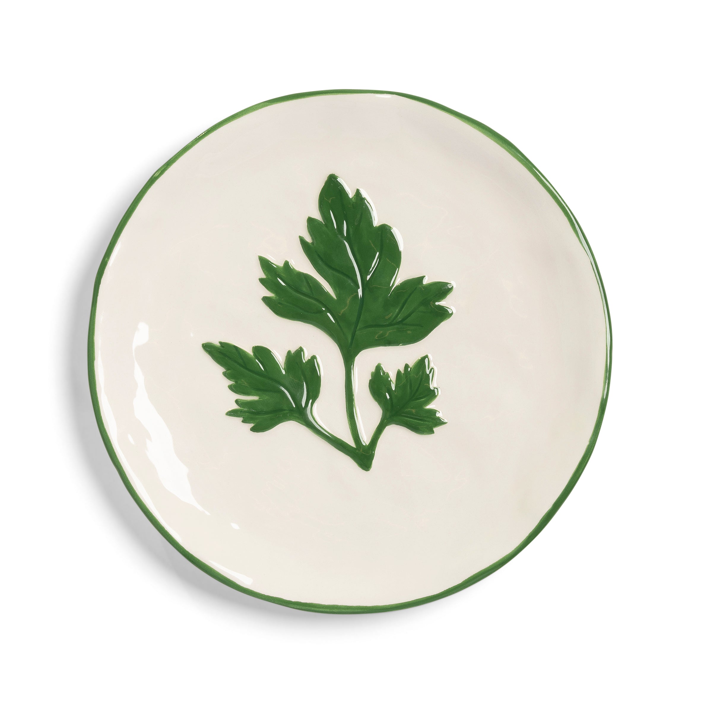 Witte Durszlak met Onderzetter PARSLEY groen