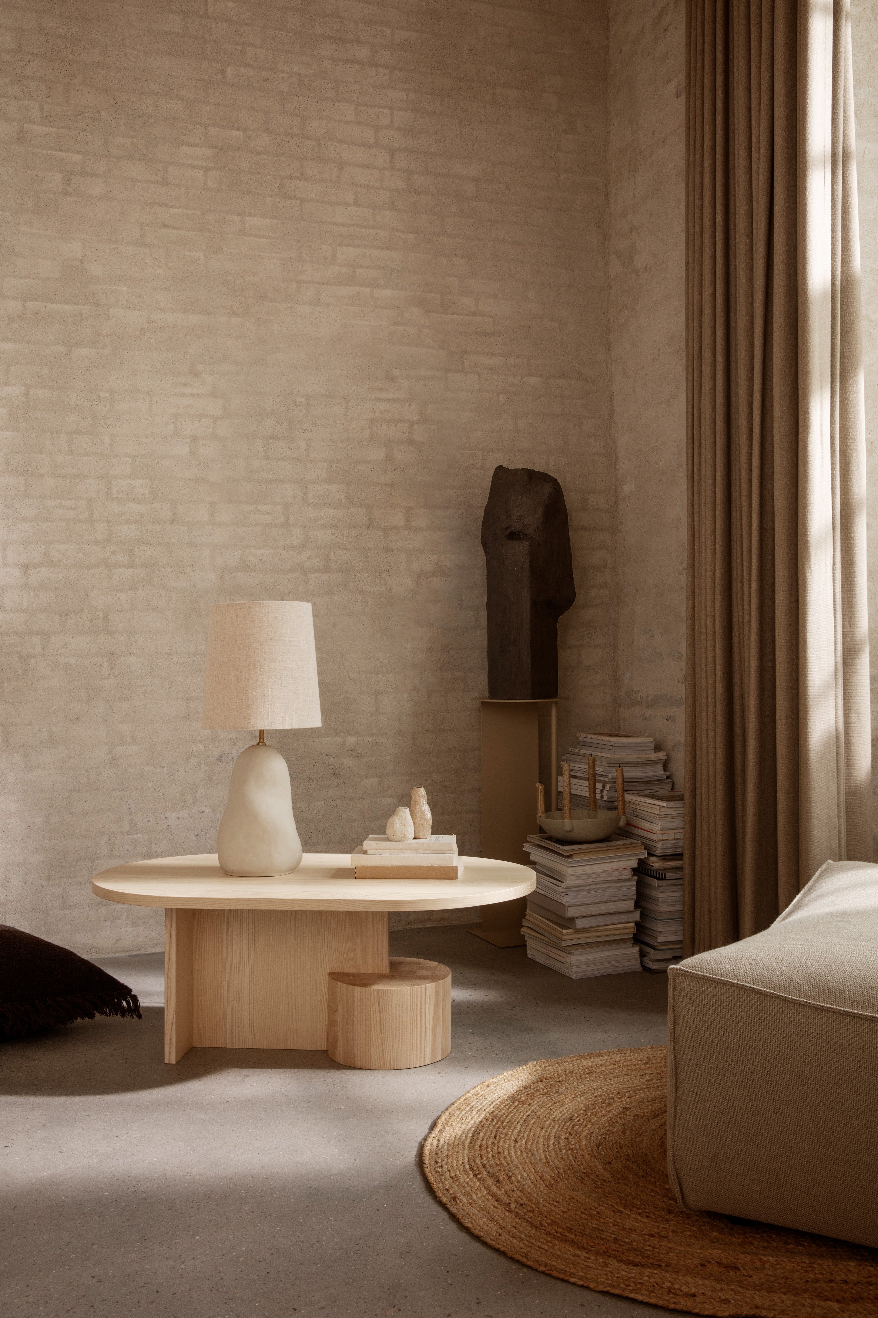 Tafellampvoet HEBE gebroken wit