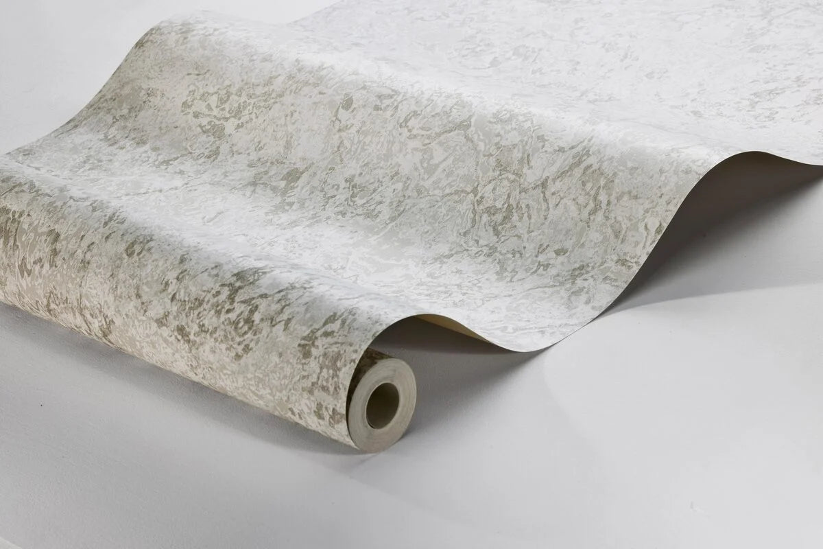 Marmerimitatiebehang TRAVERTINE warm wit