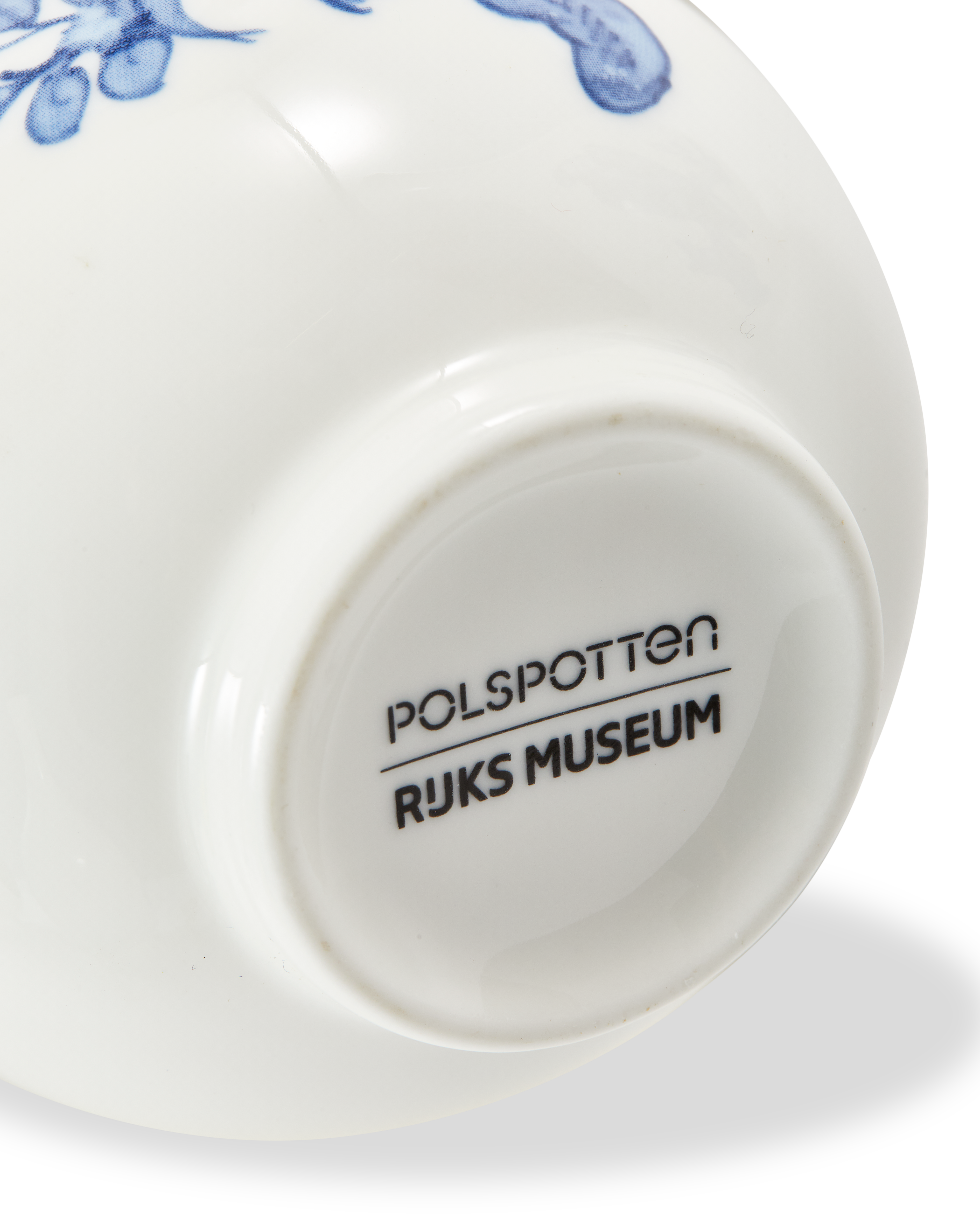 Wazon KLEINER VOGEL weiß mit Blau