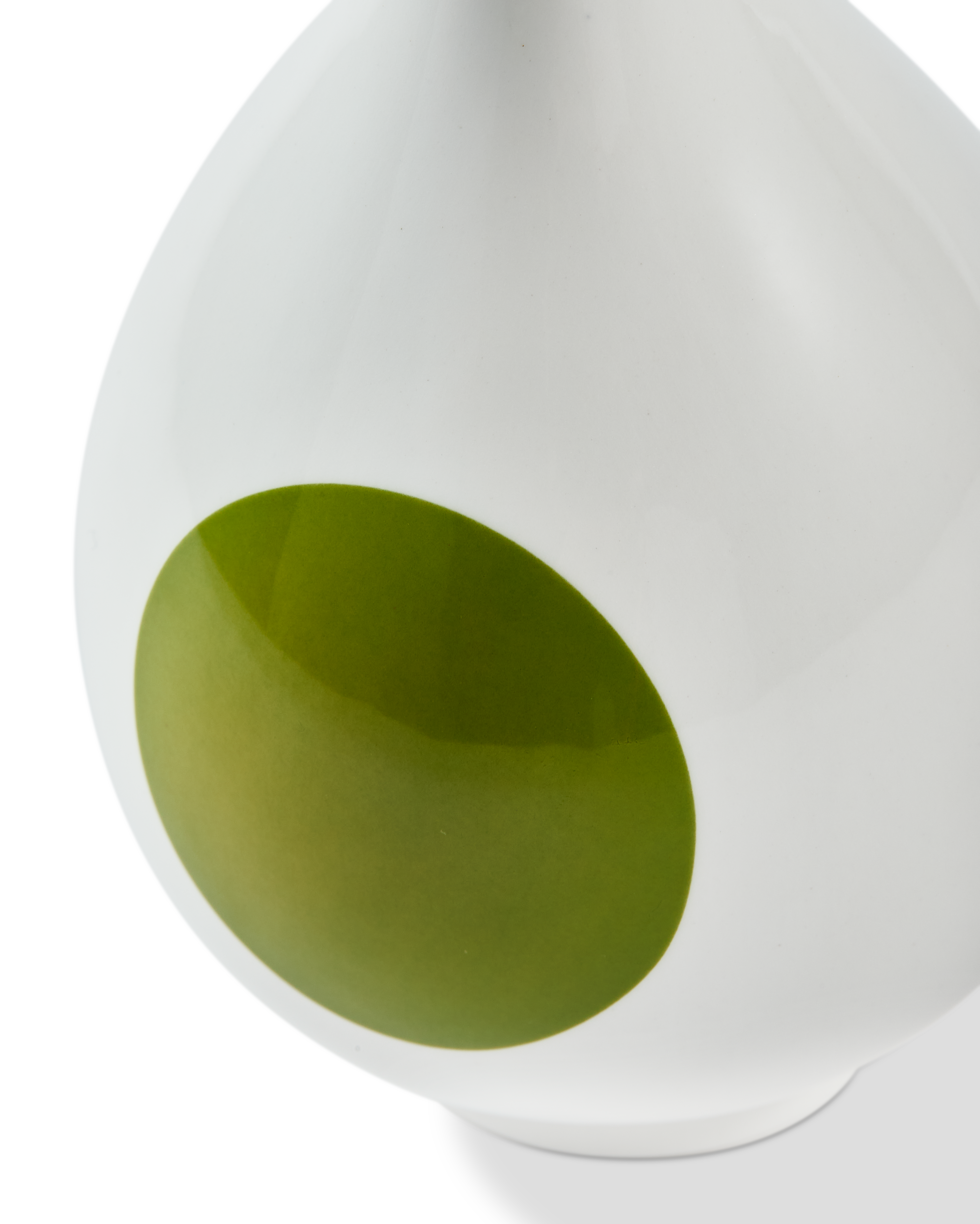 Vaas KLEINE VOGEL wit met olijfgroen en blauw