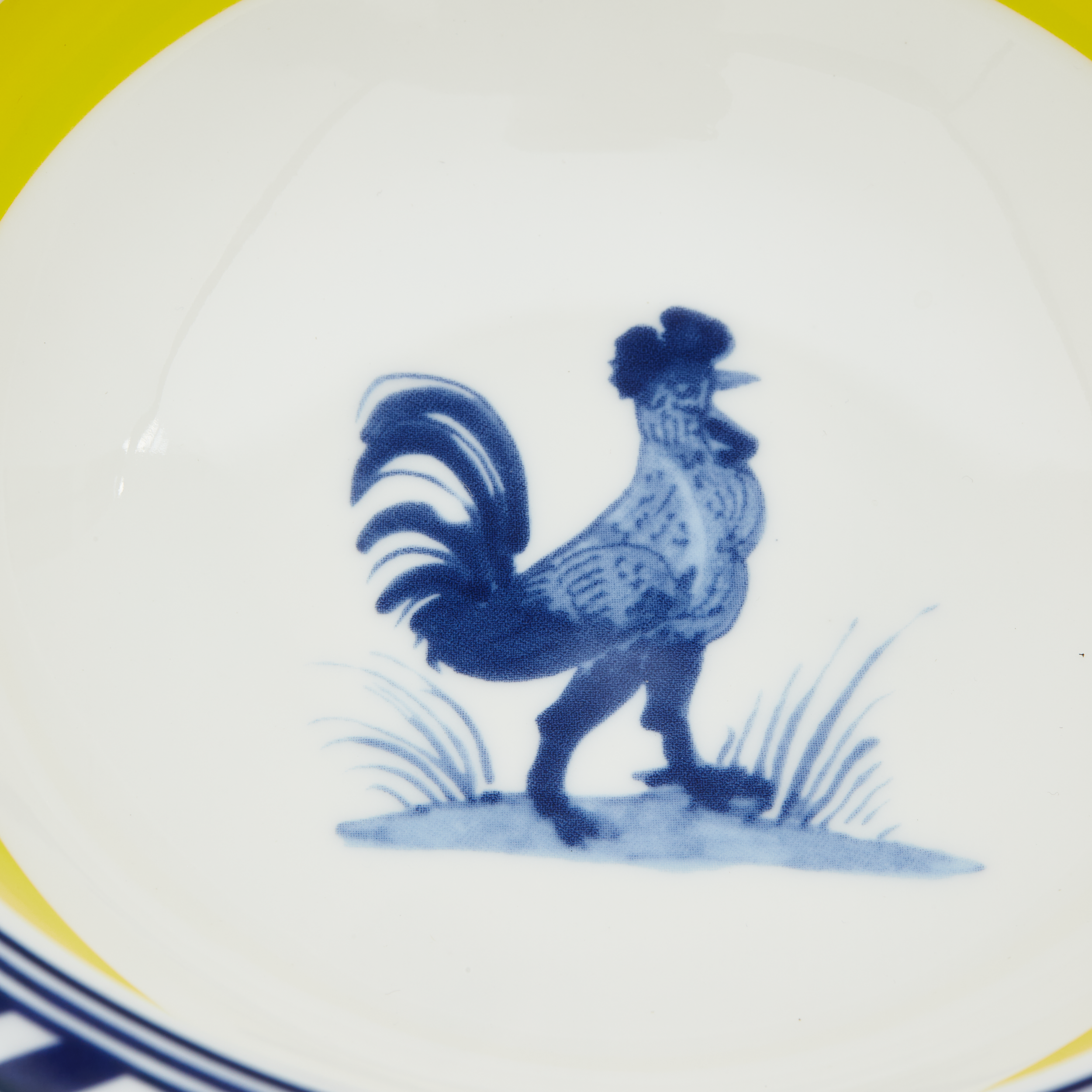 Miska BIRD wit met geel en blauw