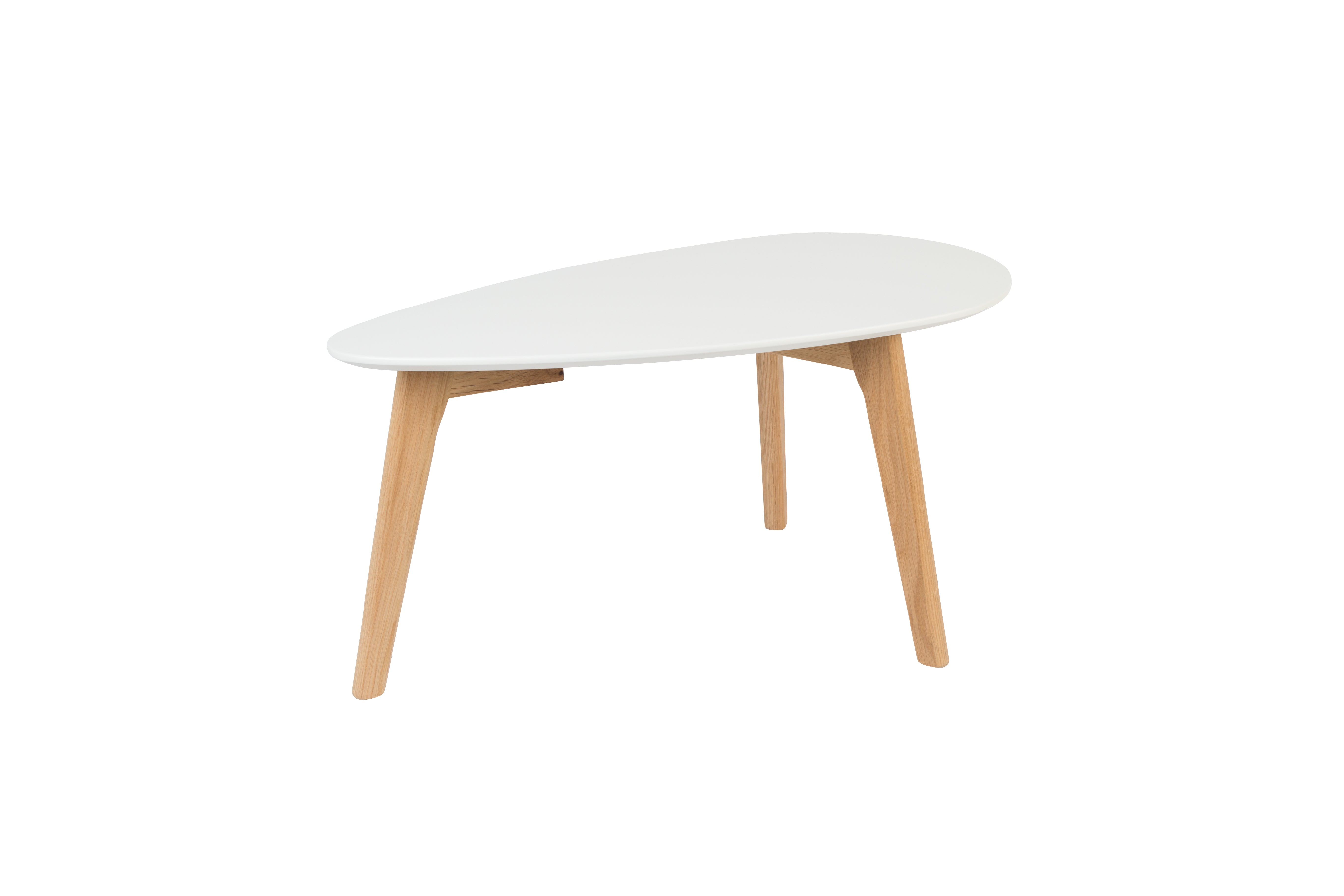 Set van DROP tafels wit met houten basis