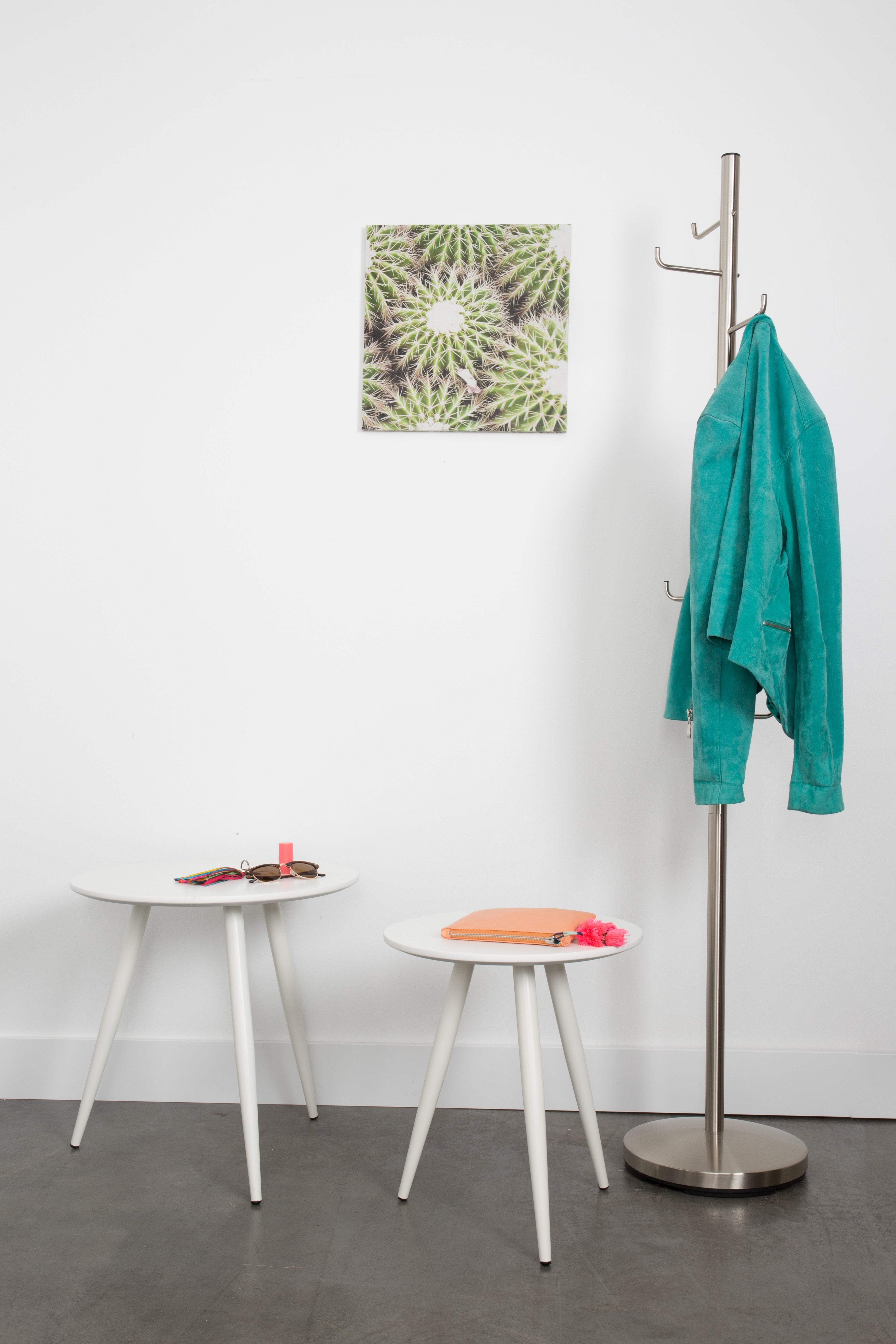 Set bijzettafels DAVEN wit