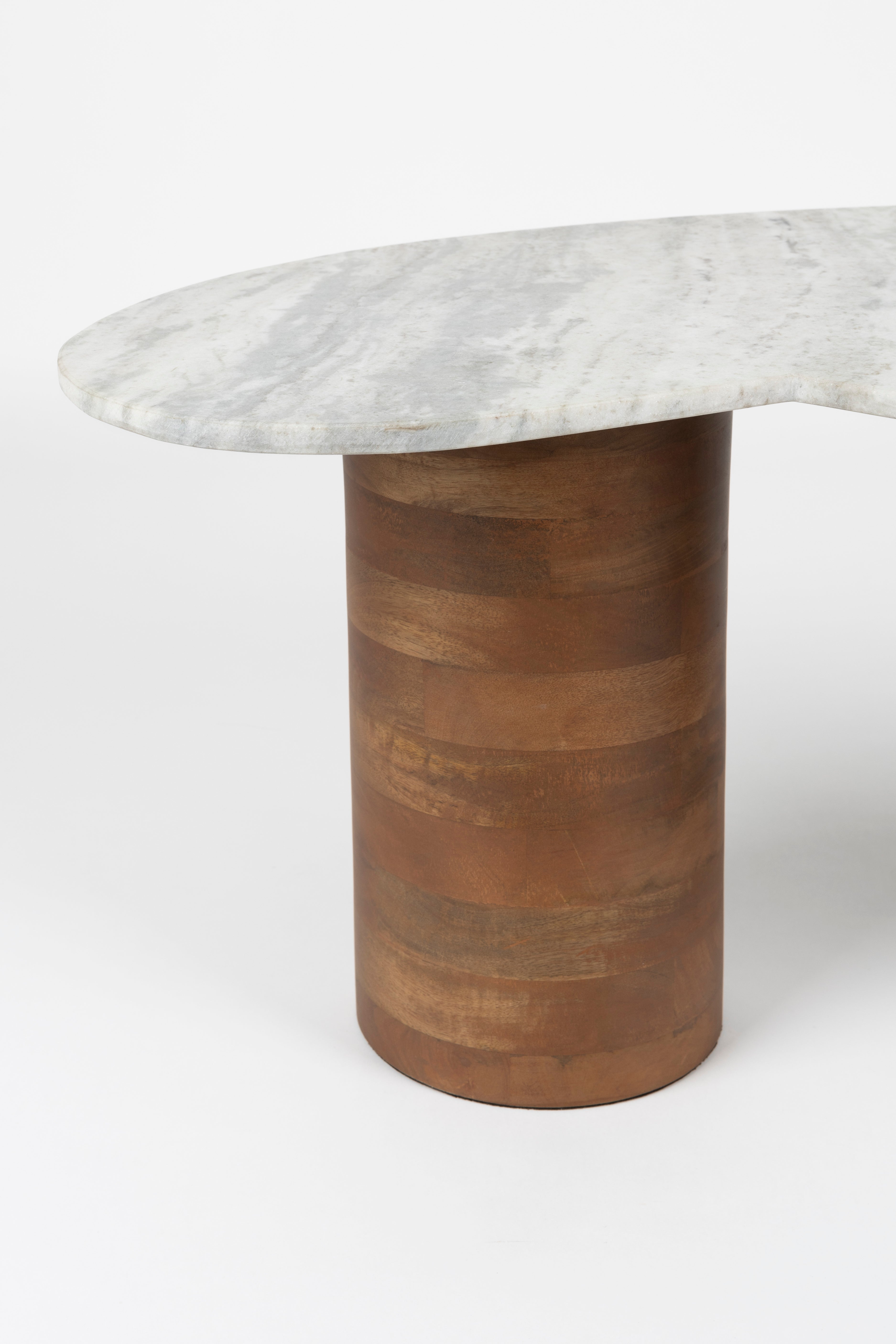 Koffietafel PELI marmer met mango-hout