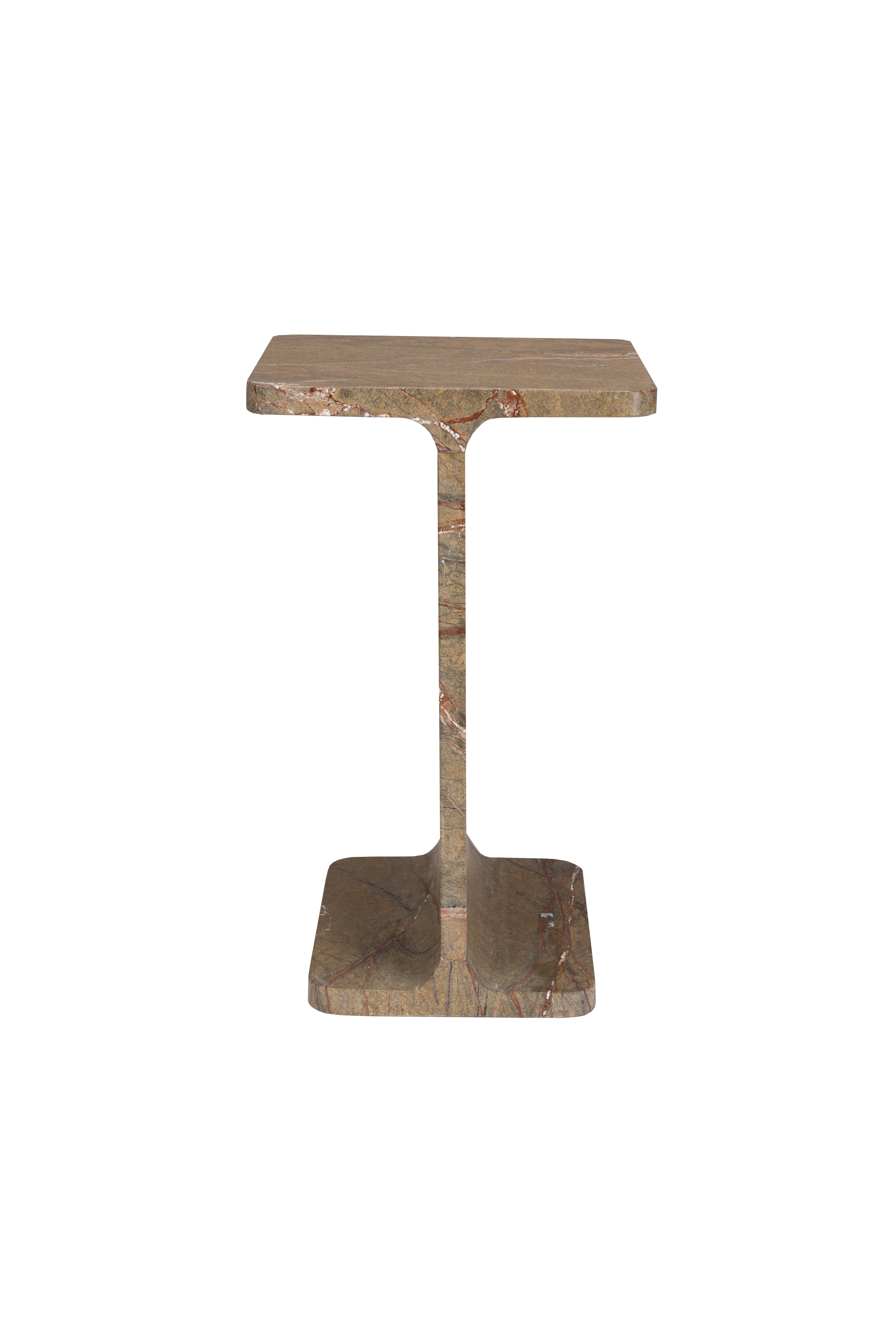 Bijzettafel SATPURA bruin marmer