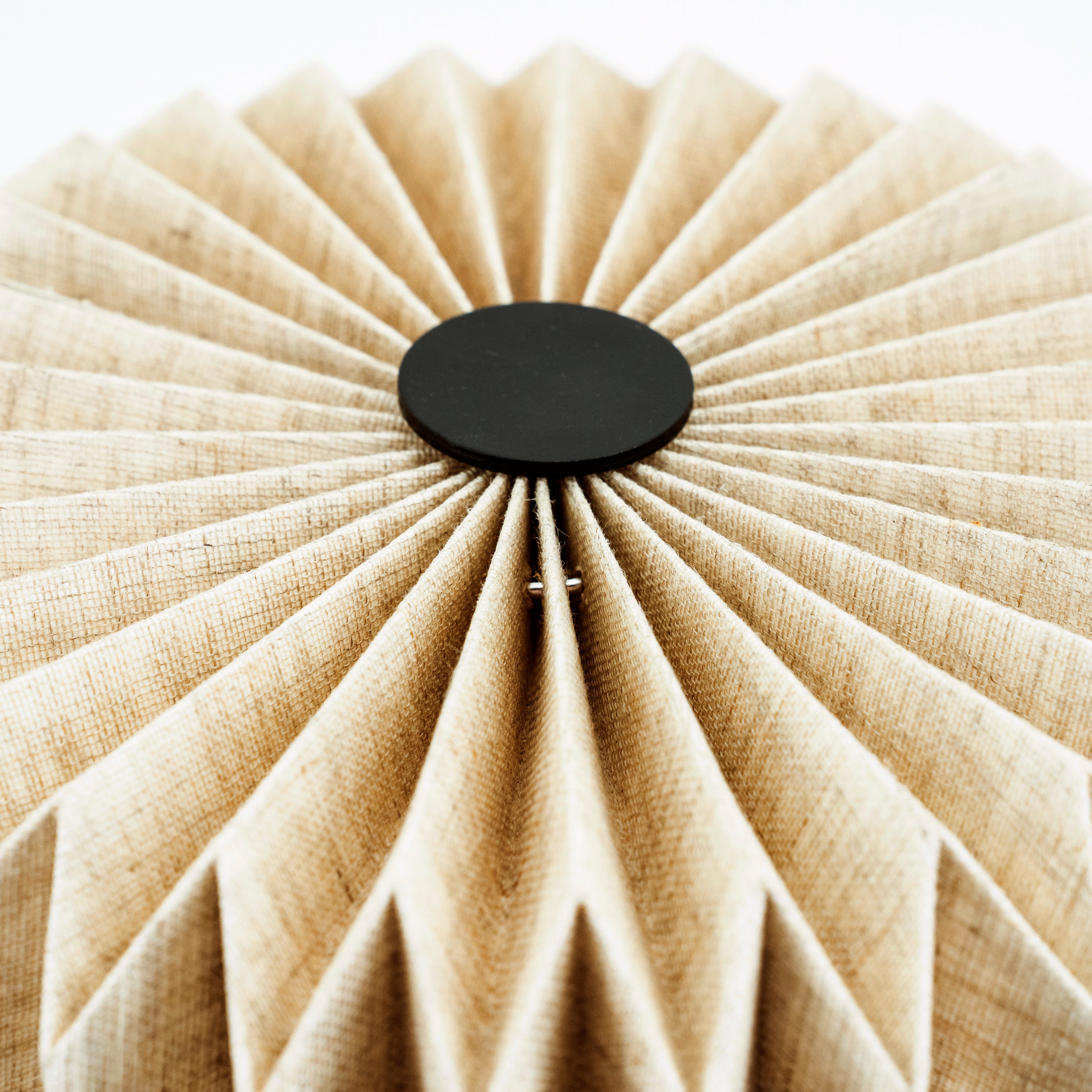 ZUKI Table Lamp in Paper and Linen with Wooden Base