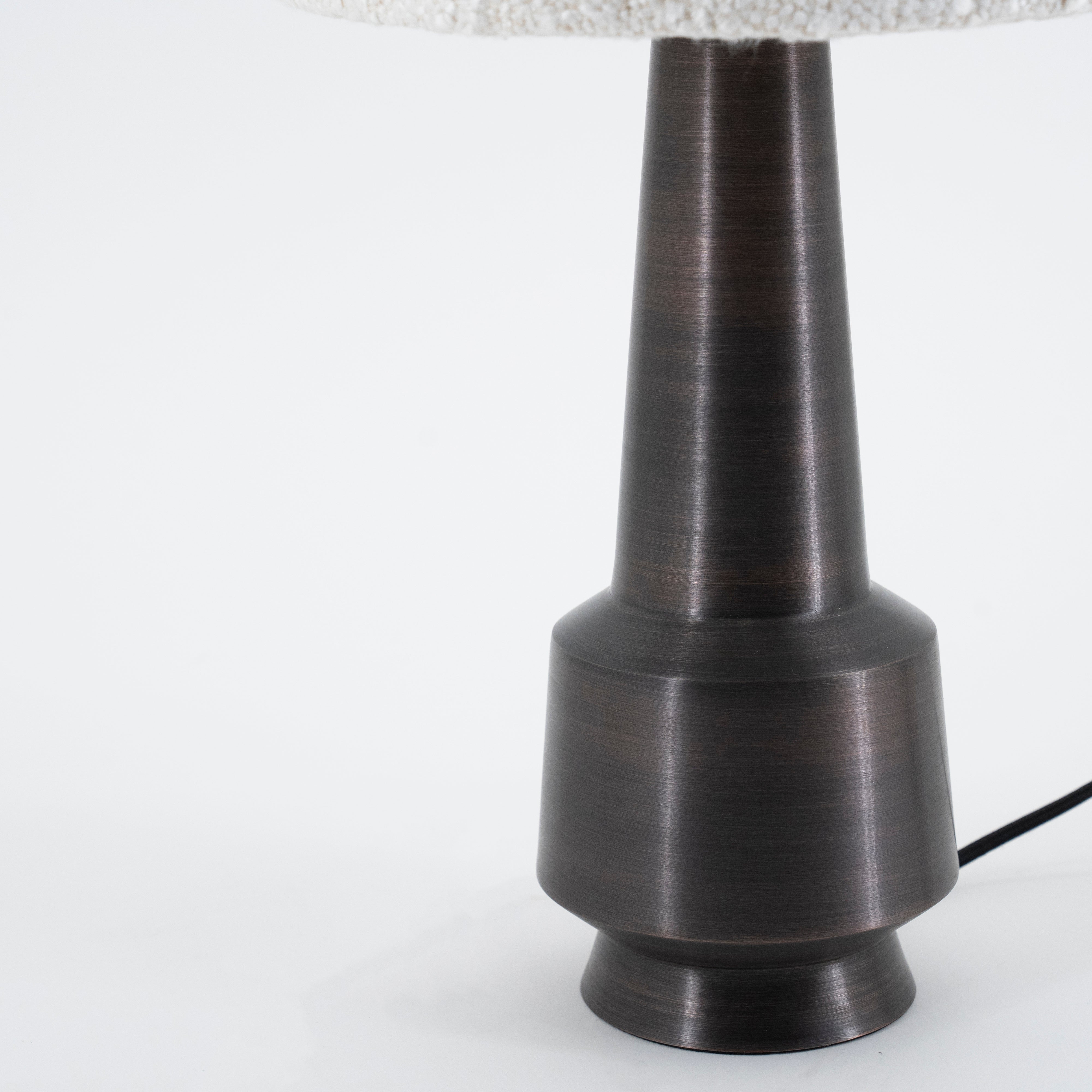 DAWN table lamp light beige with dark brown base