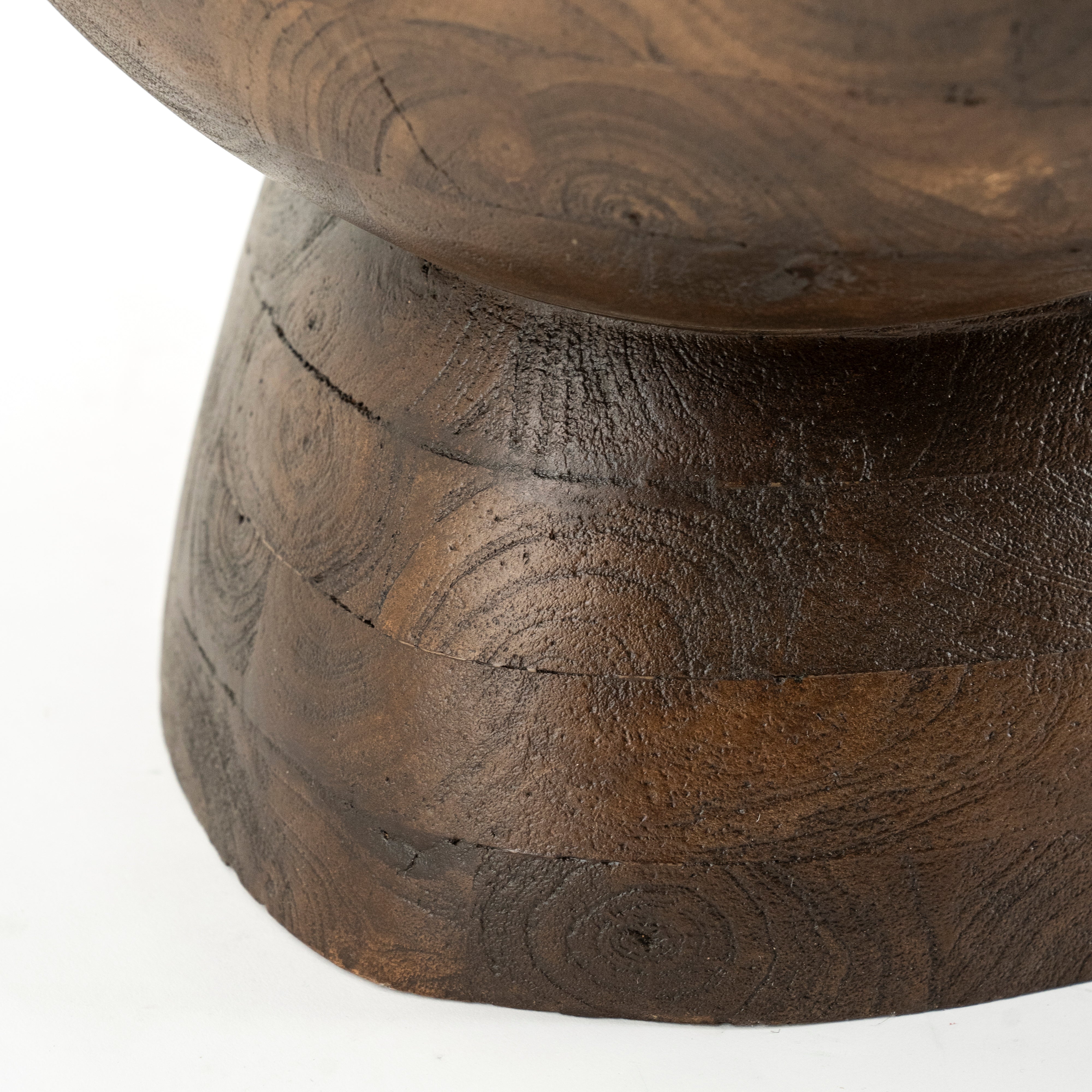 Koffietafel COBBLE donkerbruin mango hout