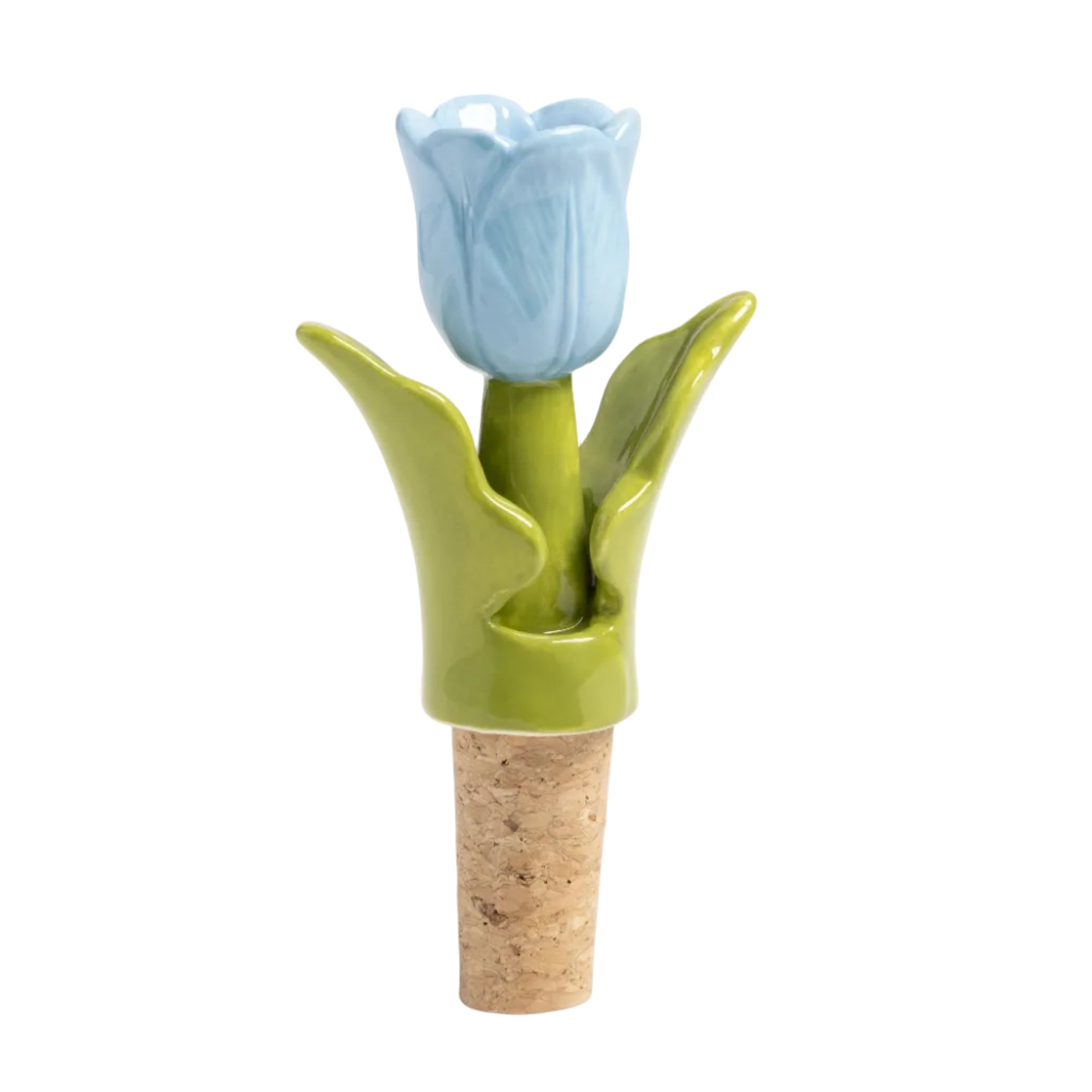 Korken für Flaschen TULIP grün mit blau