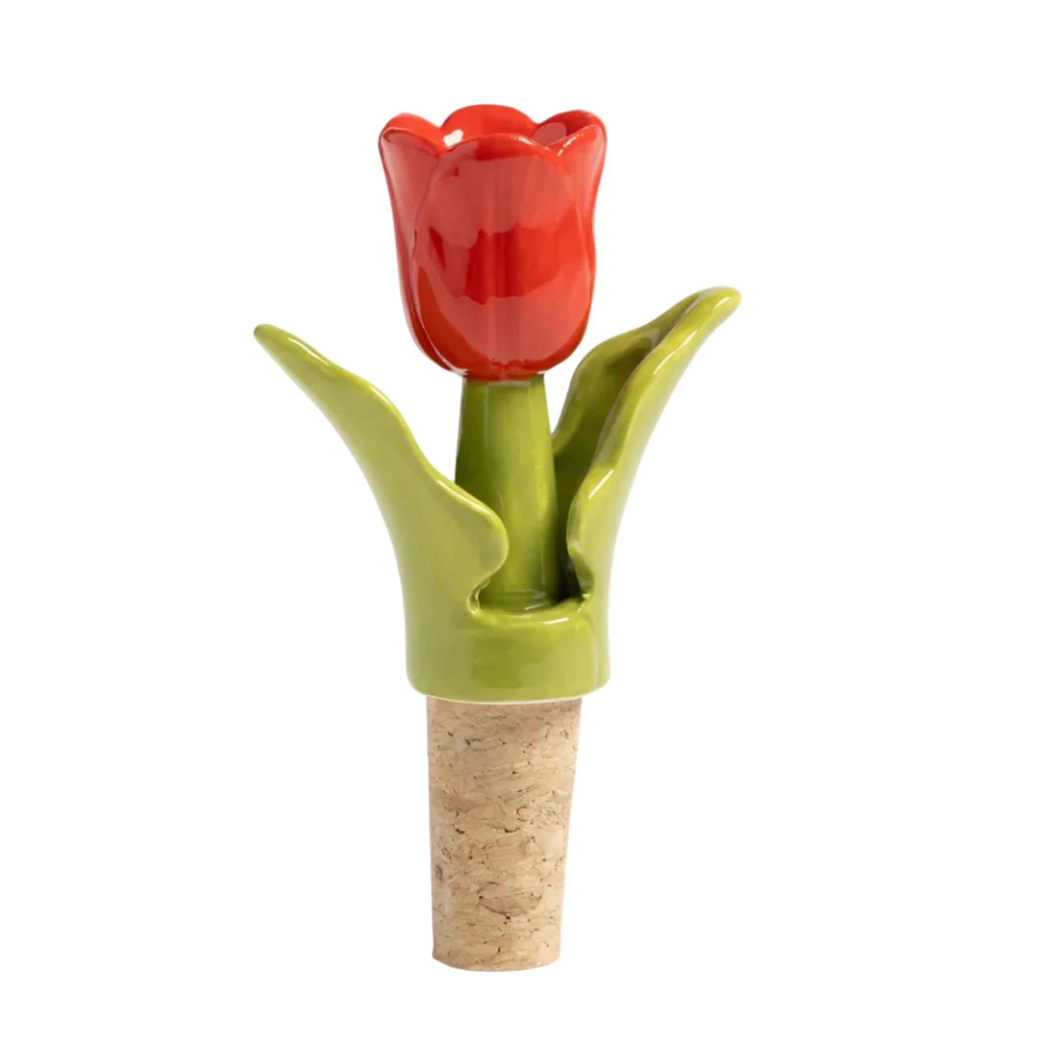 Korek do butelek TULIP zielony z czerwonym – &k Amsterdam