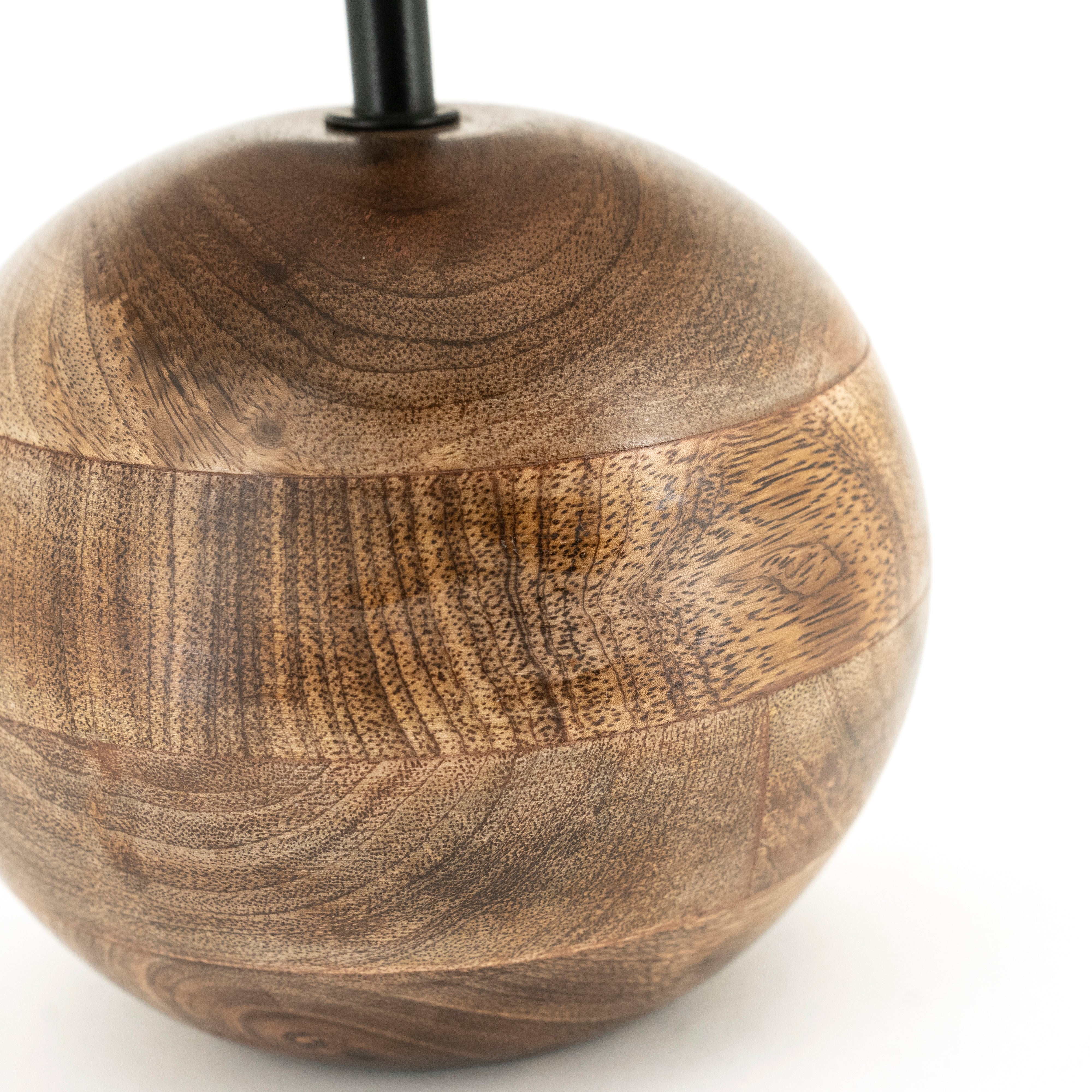 Tafellamp GADJA jute met houten voet