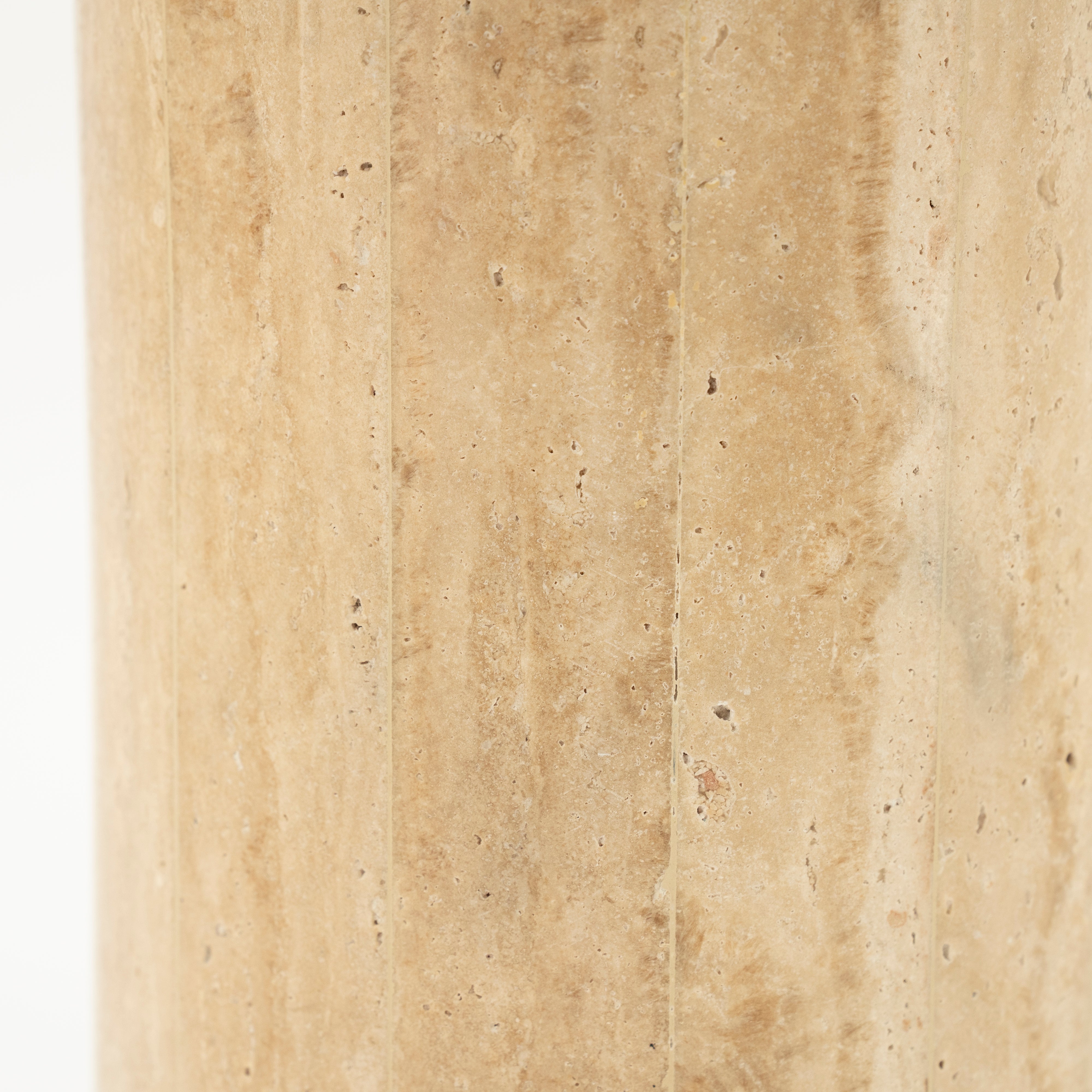 AMARA travertine table lamp with beige shade