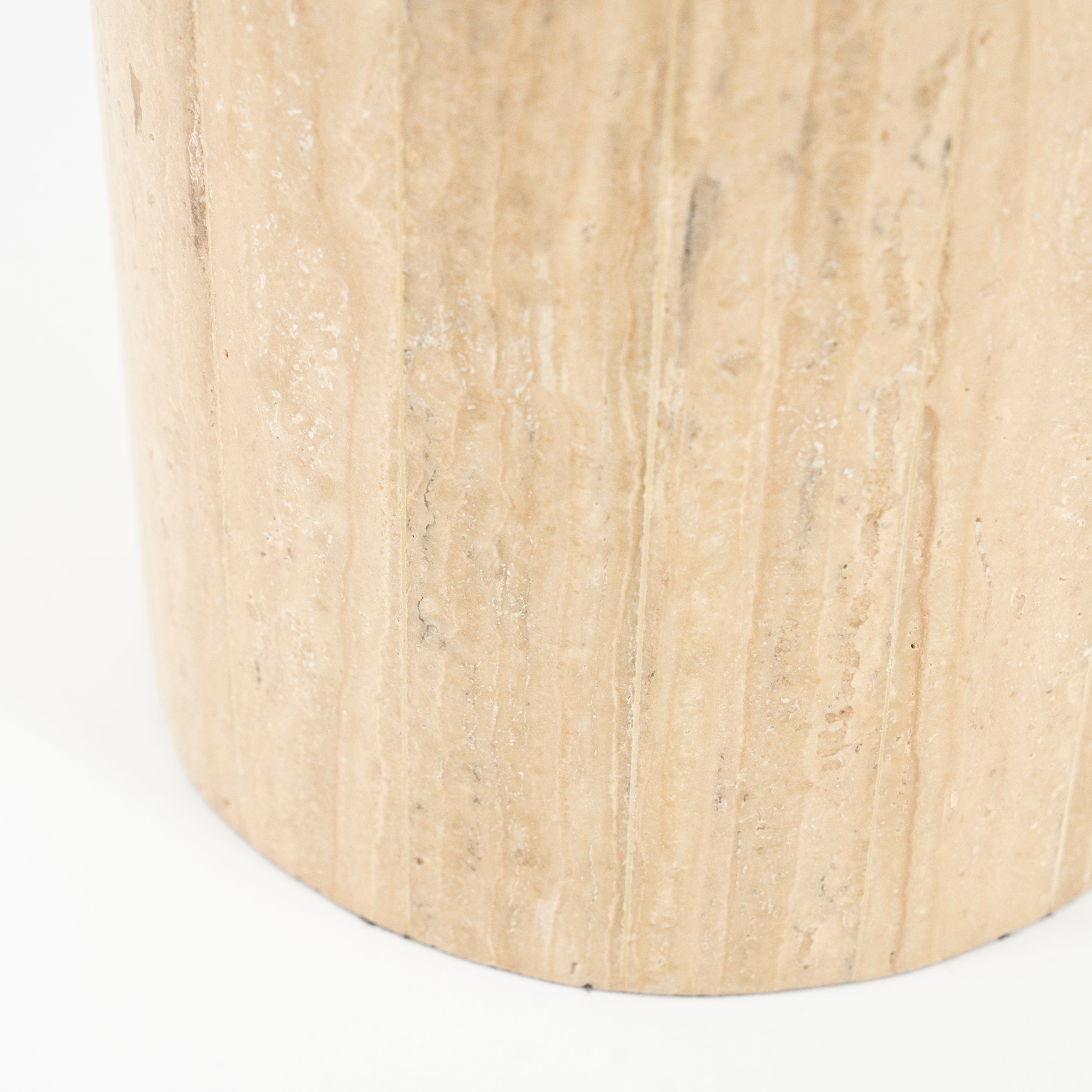 AMARA travertine floor lamp with beige shade