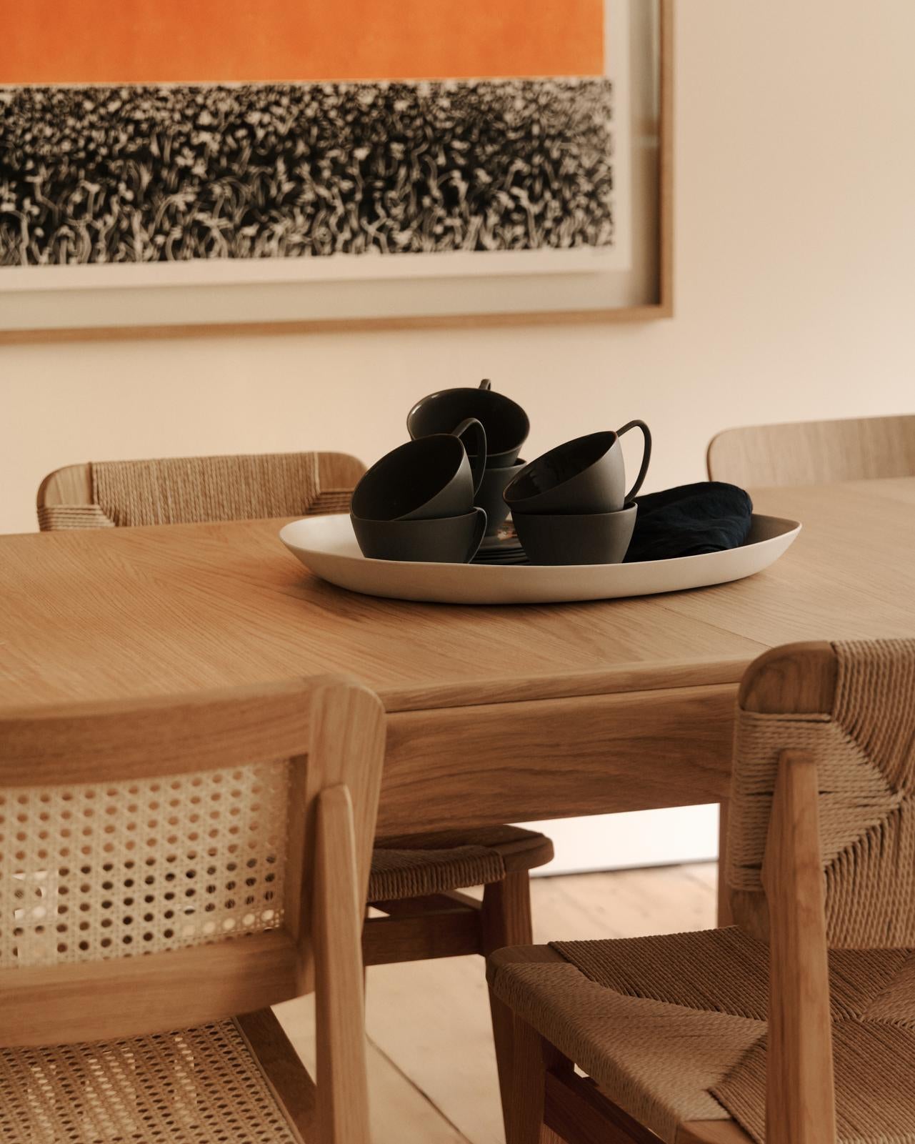 Uittrekbare tafel S-TABLE van notenhout