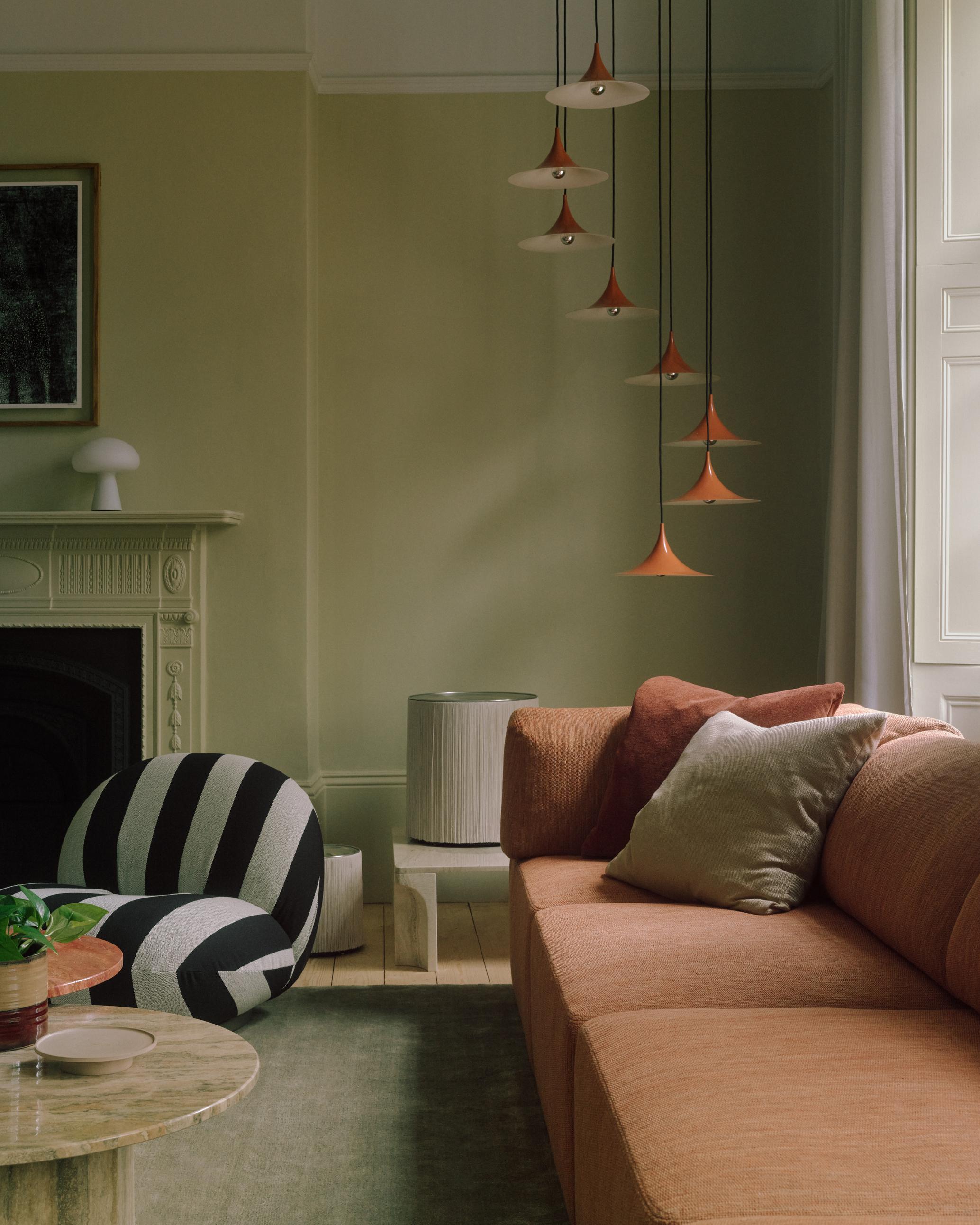 Floor lamp MODEL 597 polished aluminum