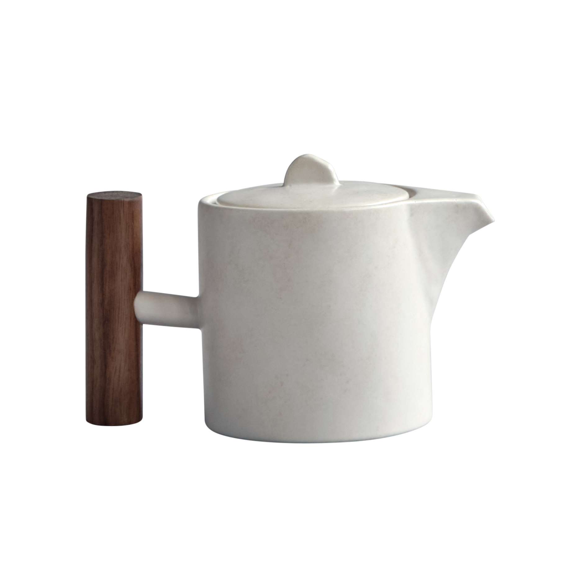 Native White Stoneware Teapot