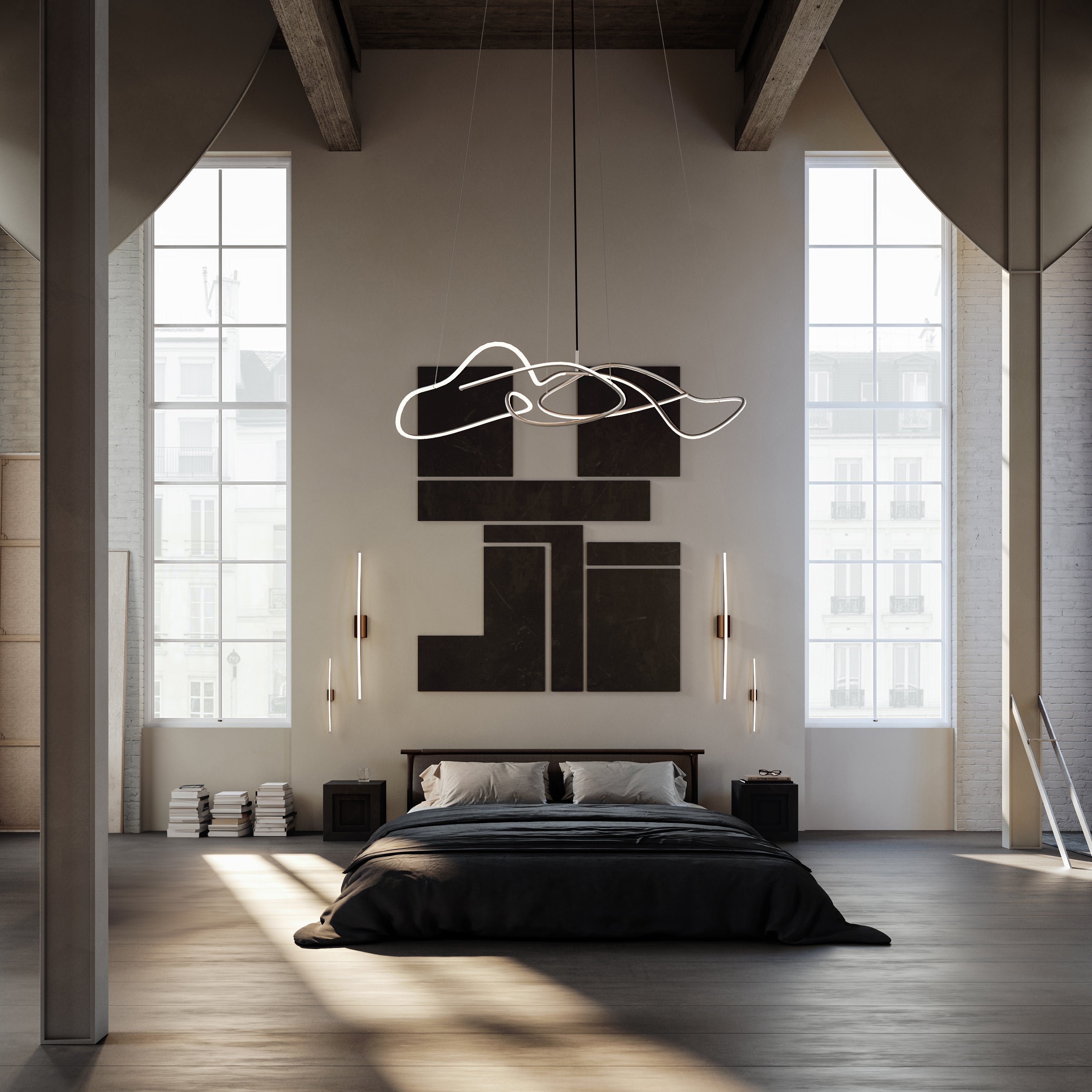 GHOST chrome chandelier