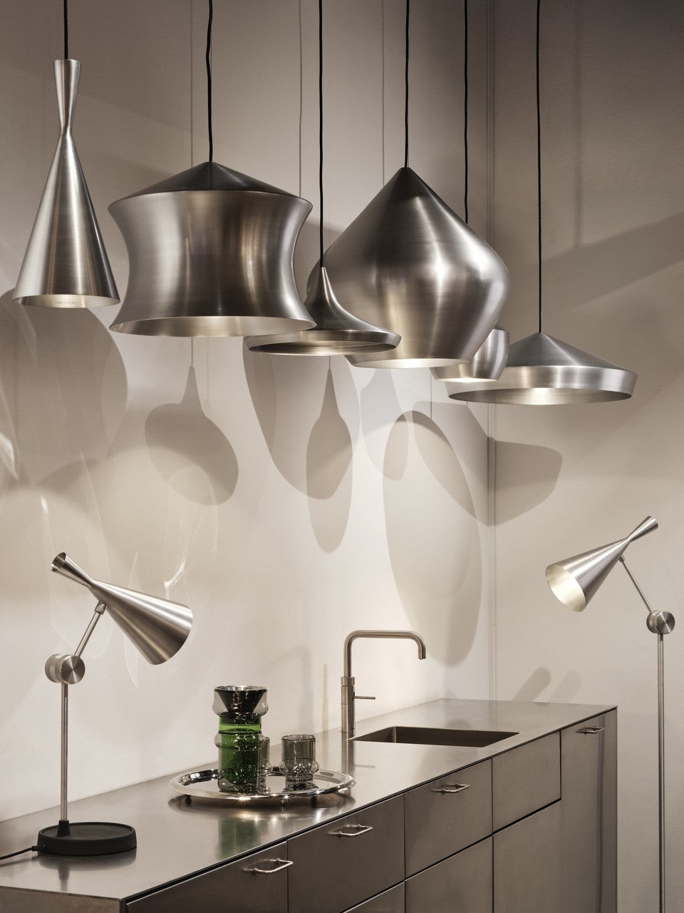 Lampa wisząca UNBEATEN FLAT srebrny – metal
