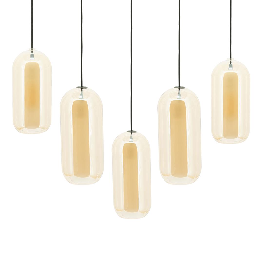 Glaskronleuchter SHONA gold