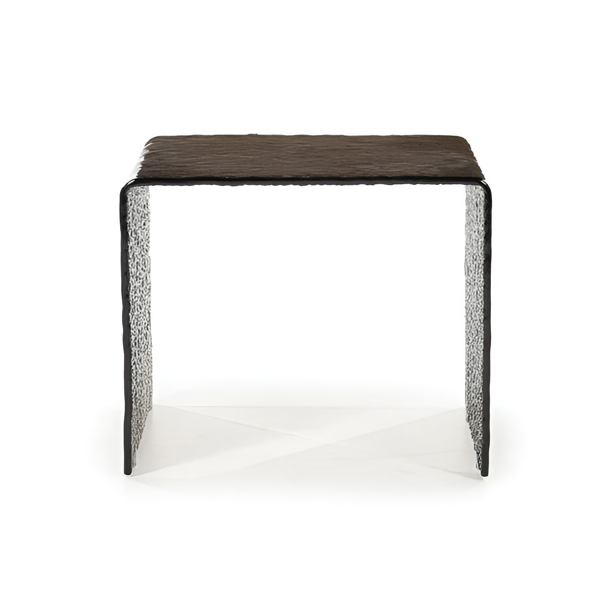 Zijtafel RIPPLE donkerbruin glas