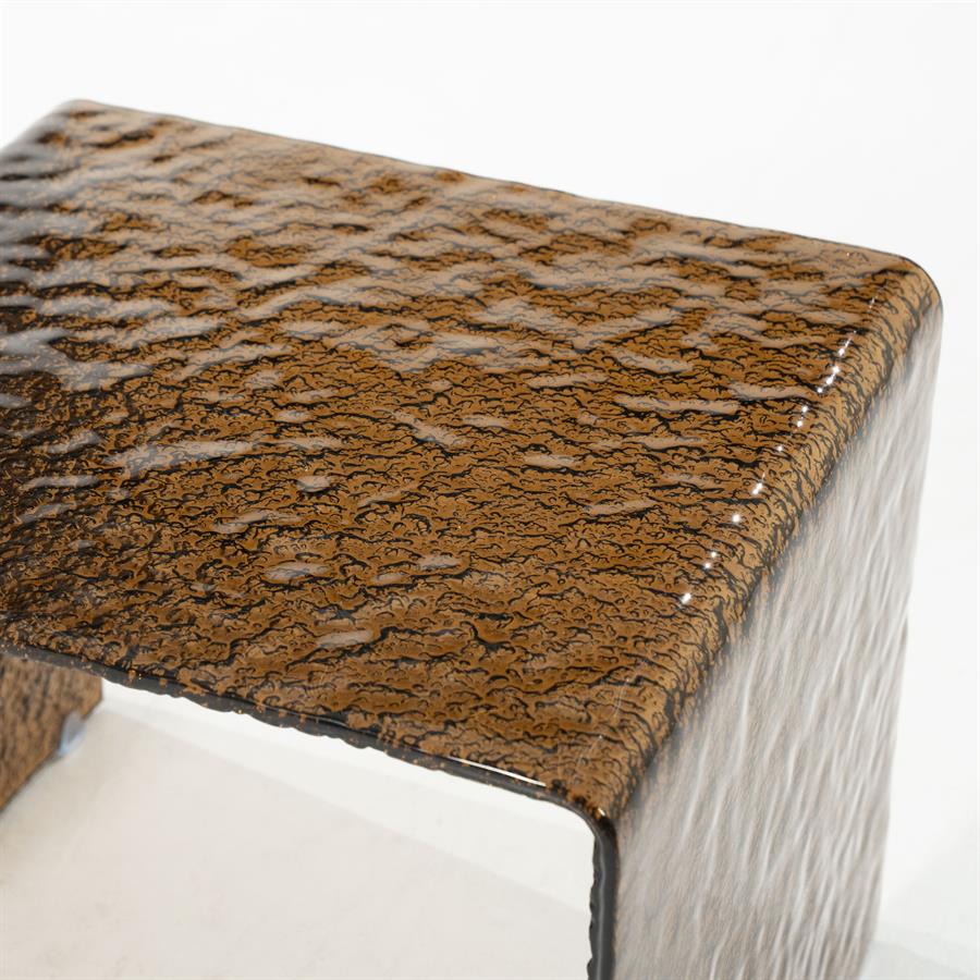 Zijtafel RIPPLE donkerbruin glas