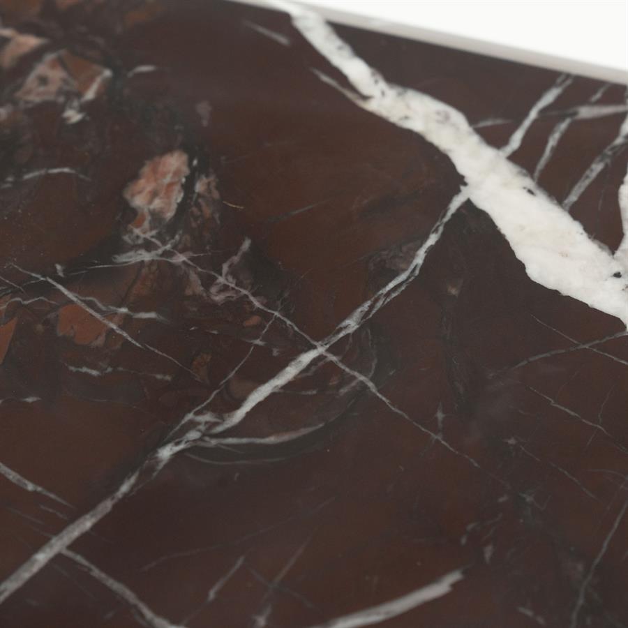 MIRAGE side table burgundy marble
