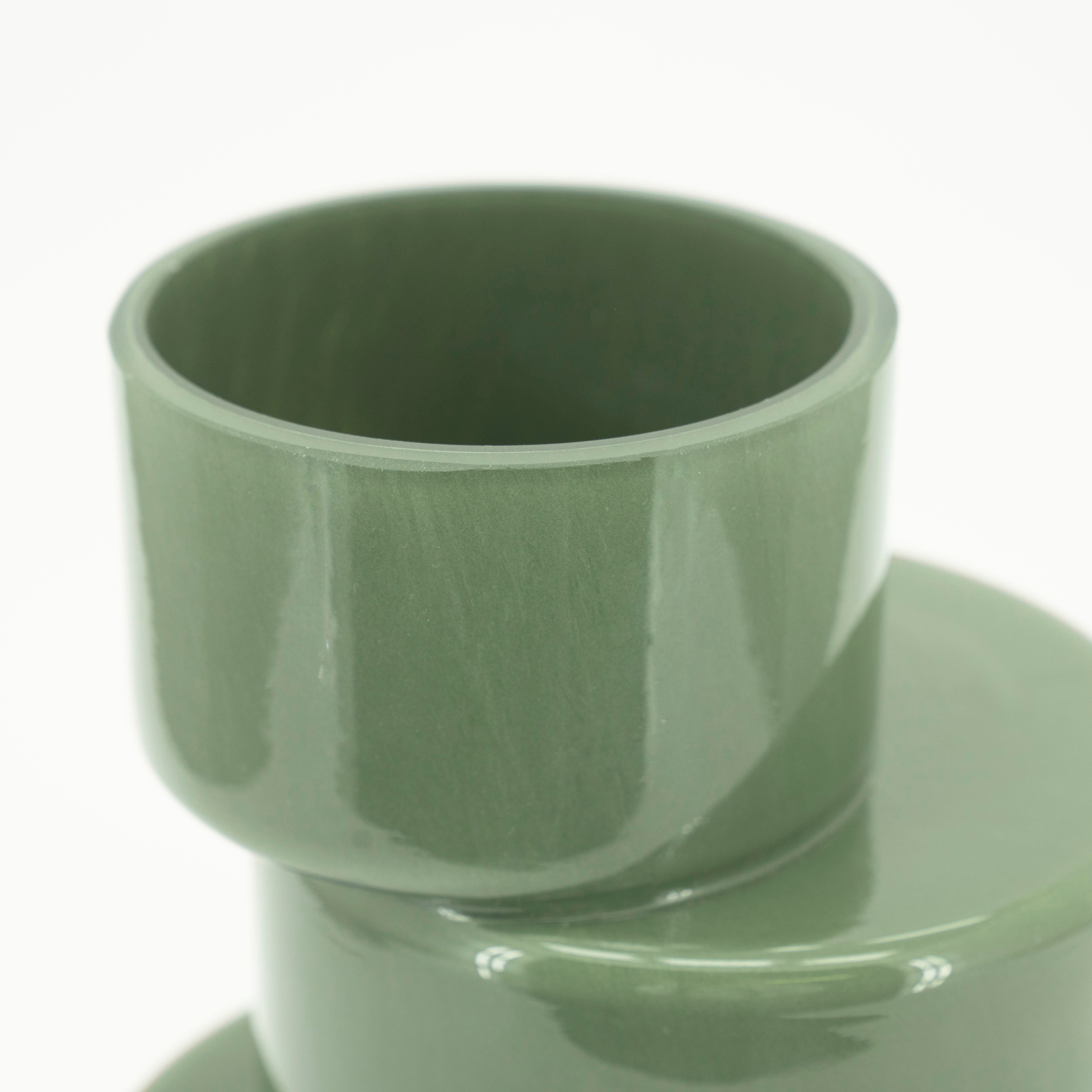 Glass vase PILA green